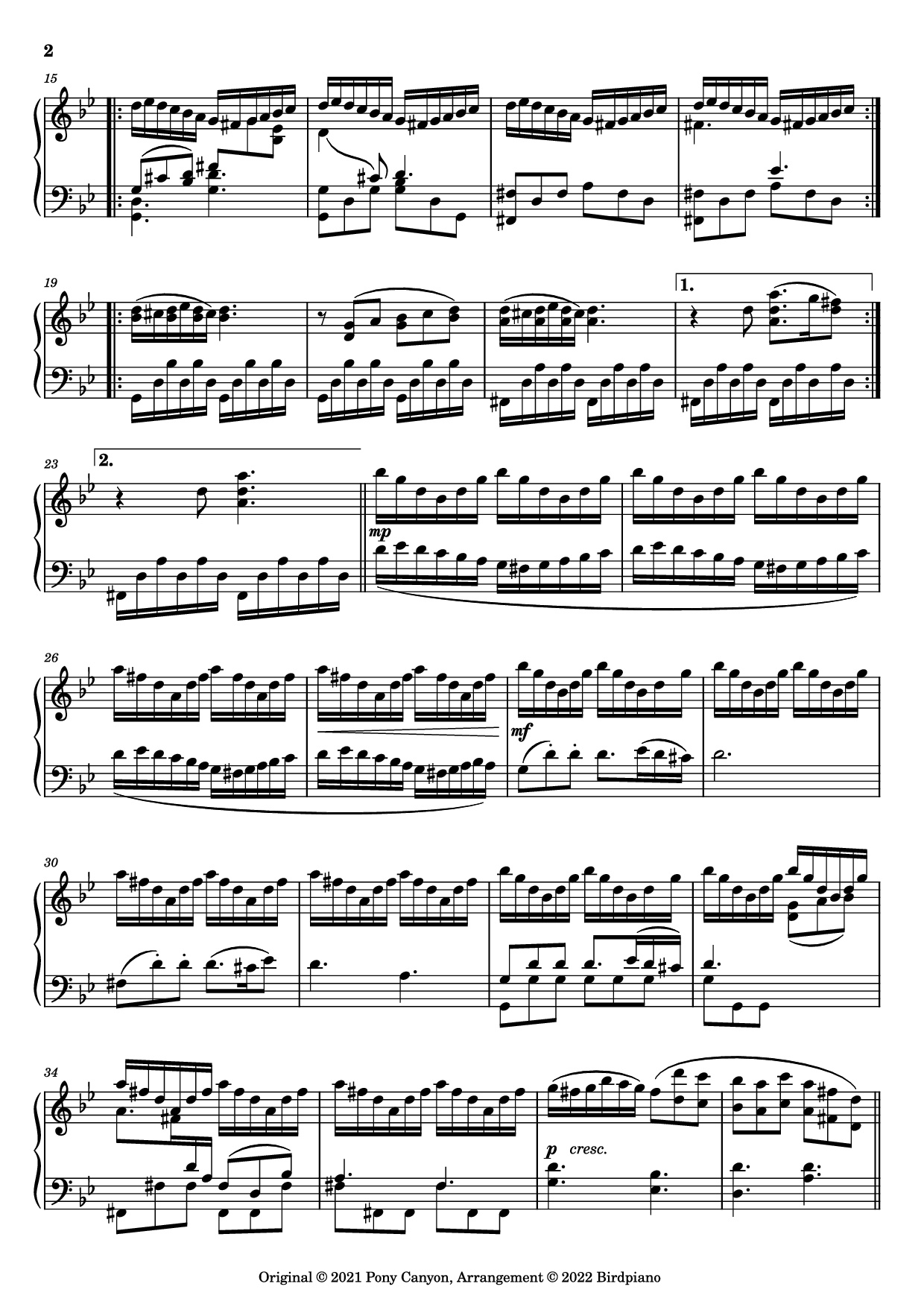 Page 2 of Sheet music PDF Piano The Other Side of the Sea Piano - KOHTA YAMAMOTO