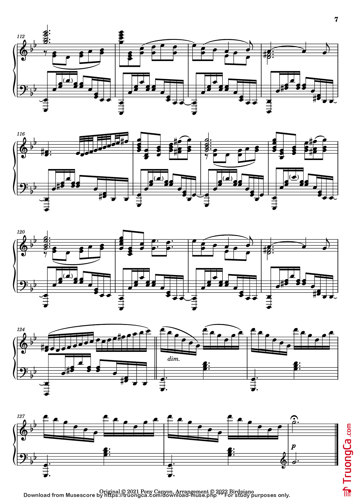 Page 7 of Sheet music PDF Piano The Other Side of the Sea Piano - KOHTA YAMAMOTO