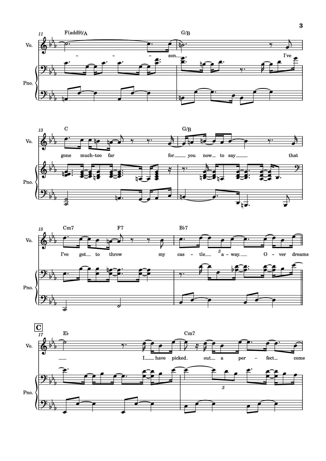 Page 3 of Sheet music PDF Piano Overjoyed Piano-vocal - Stevie Wonder