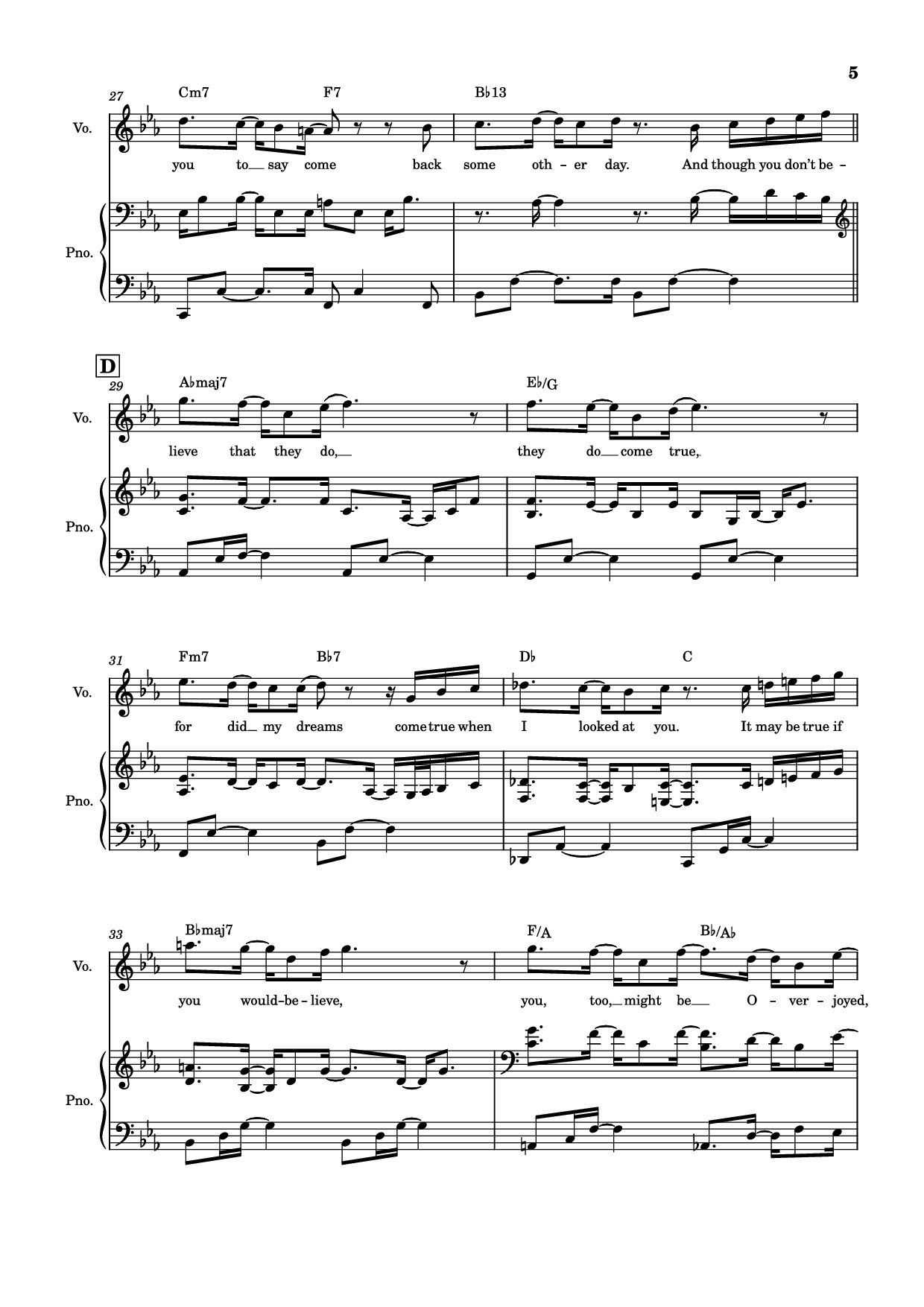 Page 5 of Sheet music PDF Piano Overjoyed Piano-vocal - Stevie Wonder
