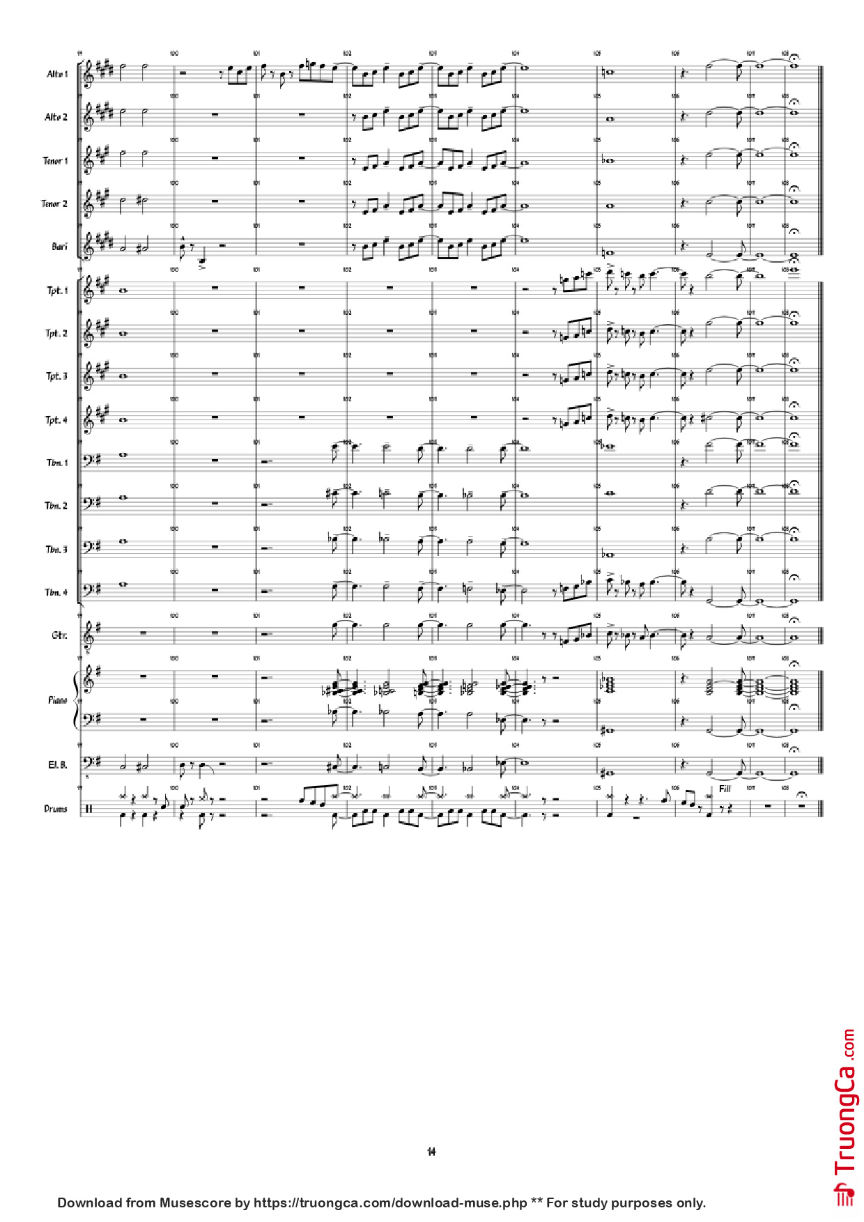 Page 14 of Sheet music PDF Piano Super Mario 3D World: Credits Roll Piano - Arranged by: Jimmy Dunning