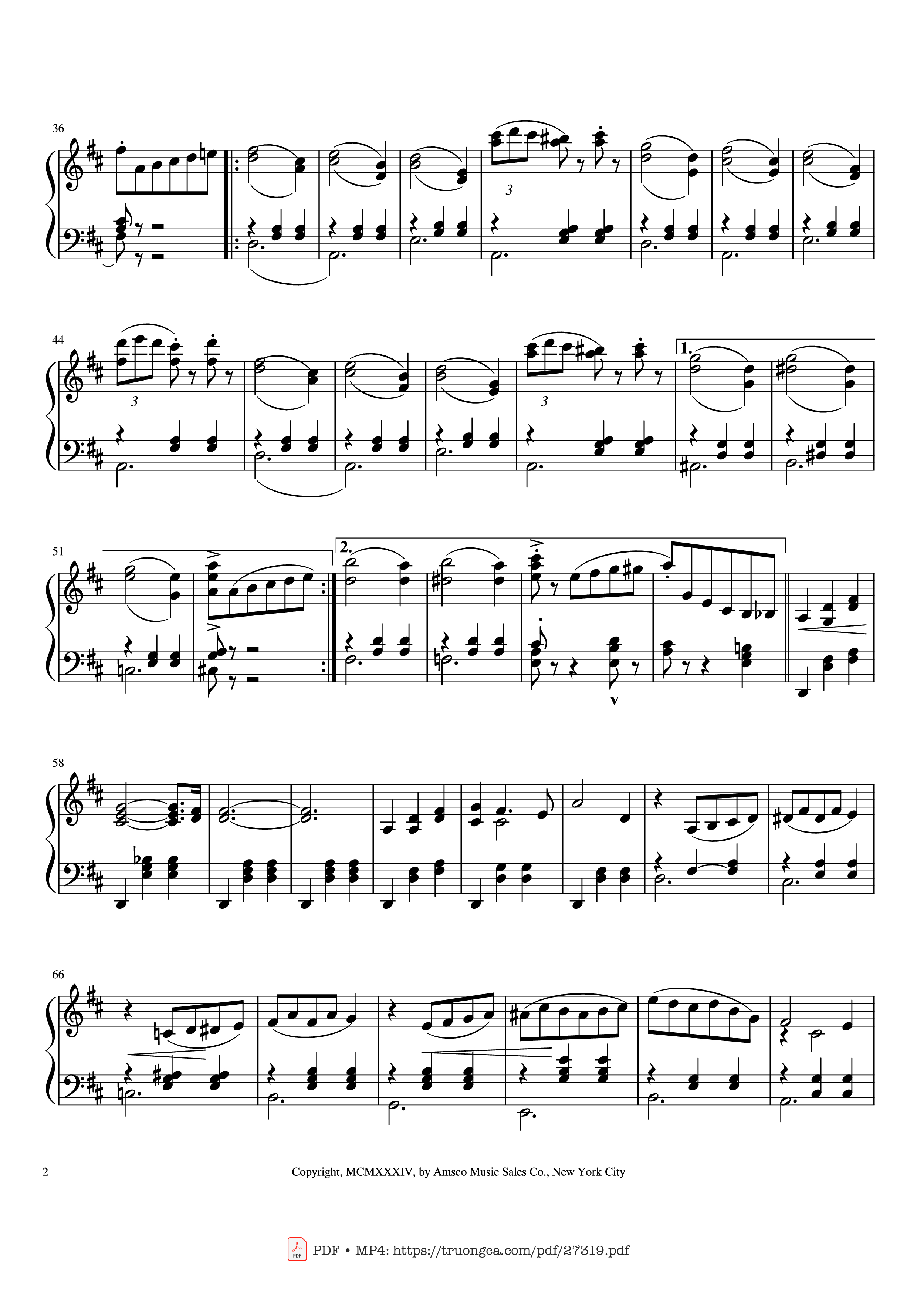 Page 2 of Sheet music PDF Piano Waltz Of The Flowers Piano - Peter Ilyich Tschaikowsky