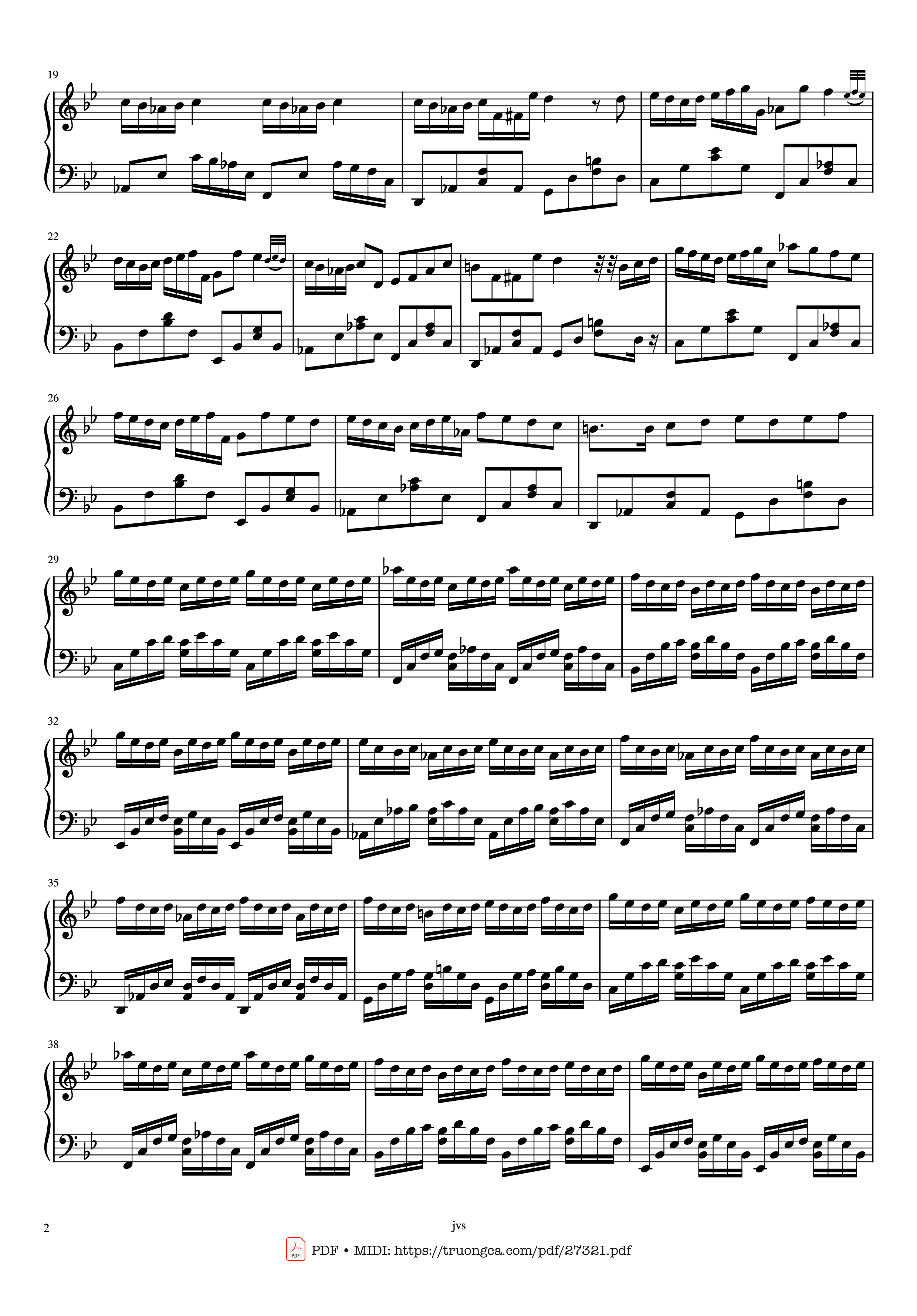 Page 2 of Sheet music PDF Piano G minor Piano - J.S. Bach