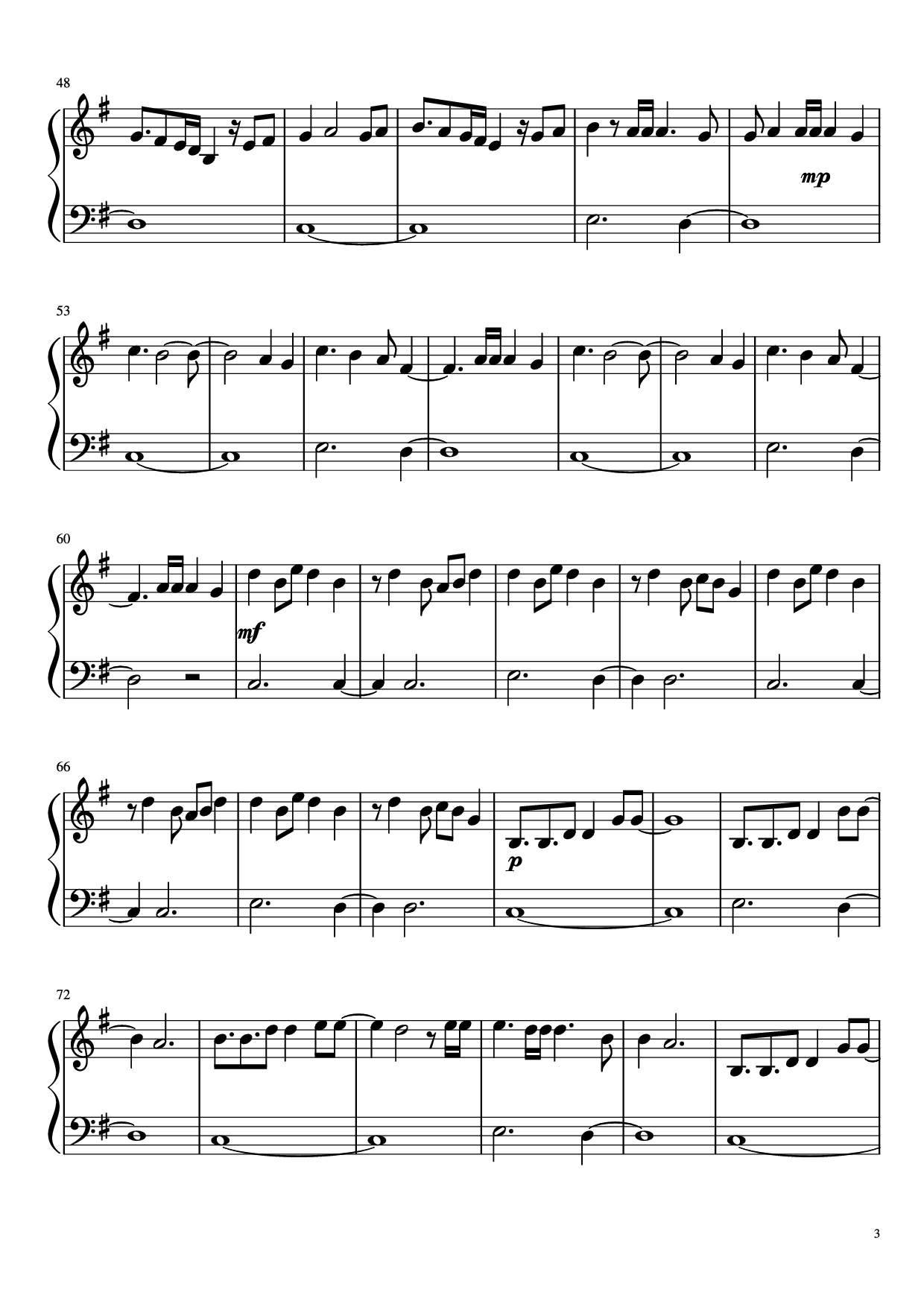 Page 3 of Sheet music PDF Piano Martin Garrix Piano - Editing: jnmusic