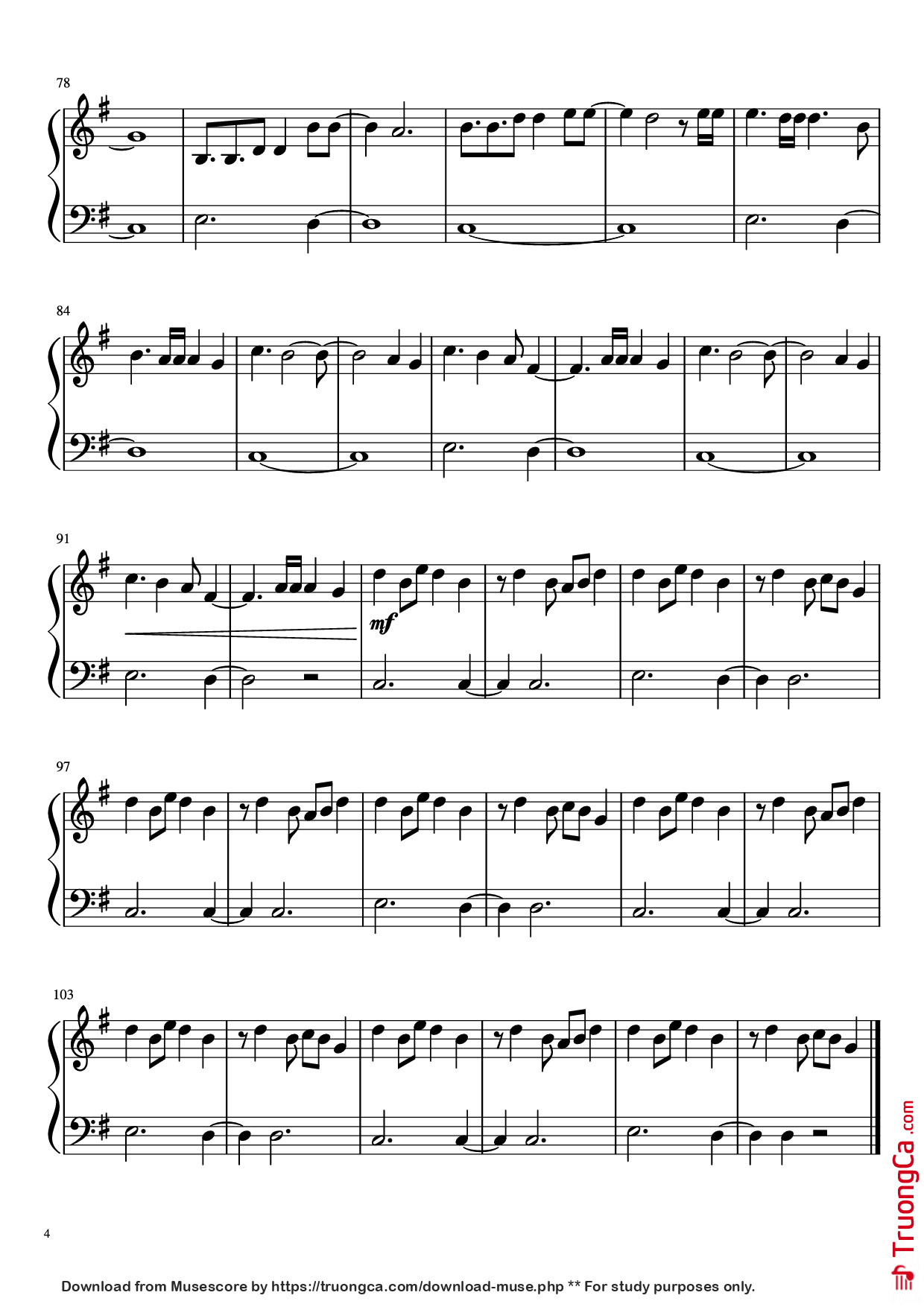 Page 4 of Sheet music PDF Piano Martin Garrix Piano - Editing: jnmusic