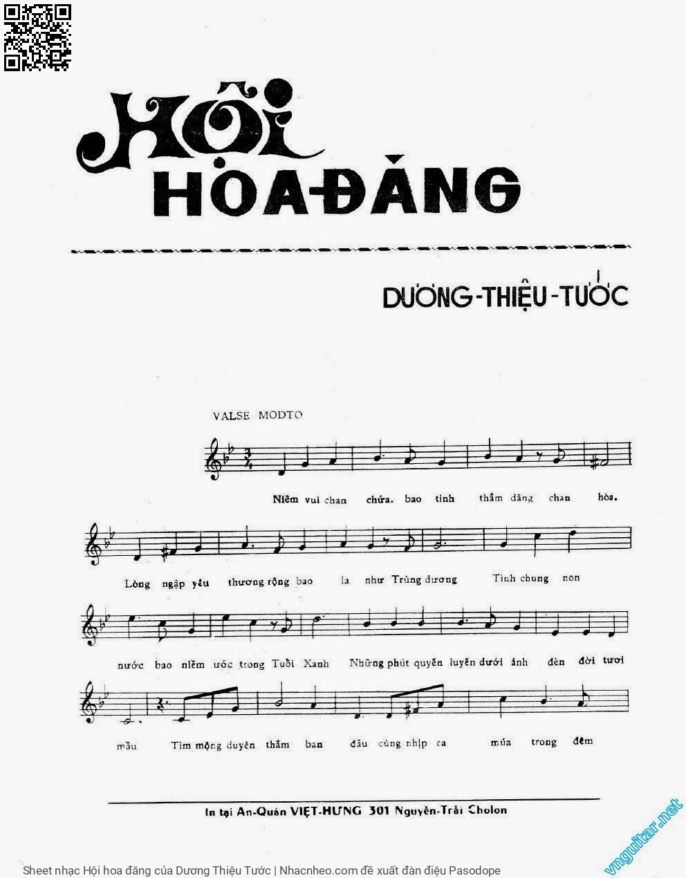 Page 2 of Sheet music PDF Hội hoa đăng - Dương Thiệu Tước