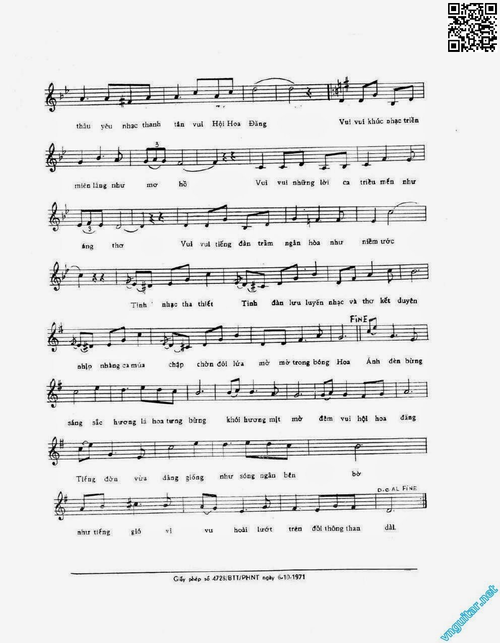 Page 3 of Sheet music PDF Hội hoa đăng - Dương Thiệu Tước
