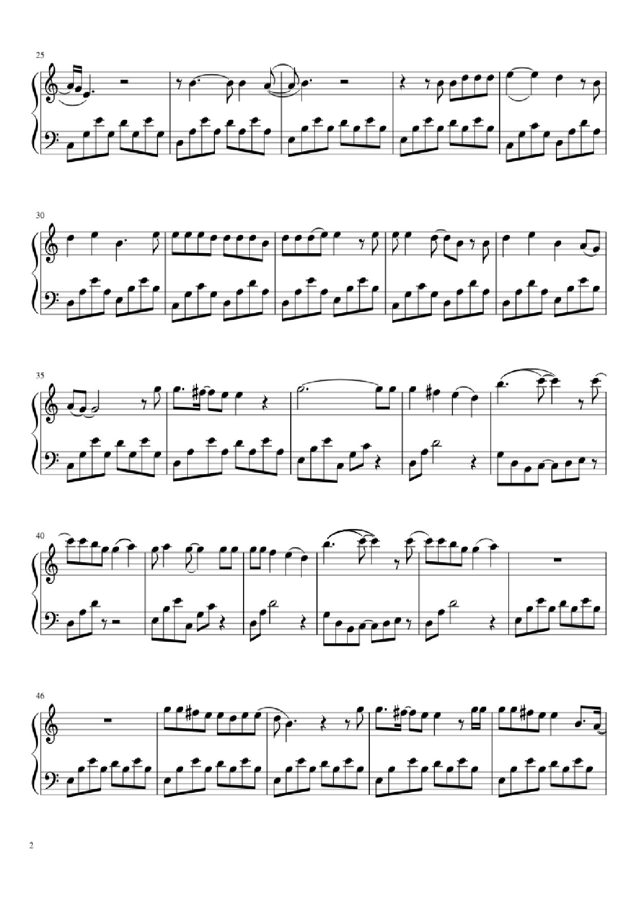 Page 2 of Sheet music PDF Piano Livin