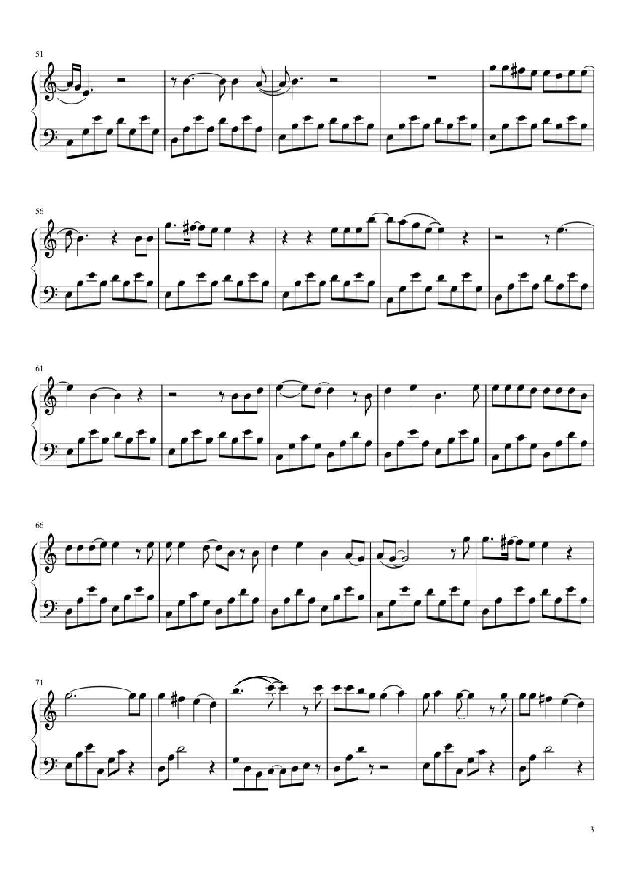 Page 3 of Sheet music PDF Piano Livin