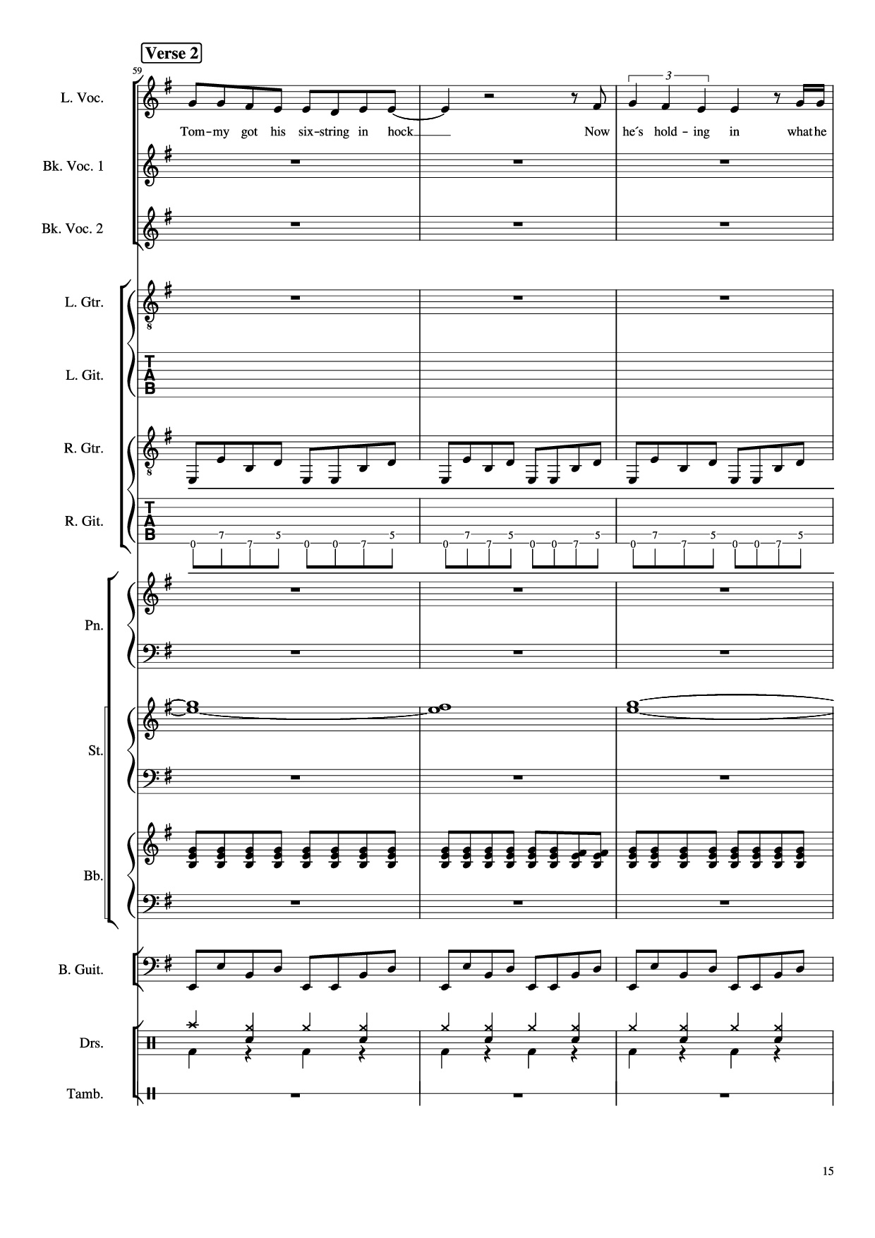 Page 15 of Sheet music PDF Piano Guitar Tab Livin