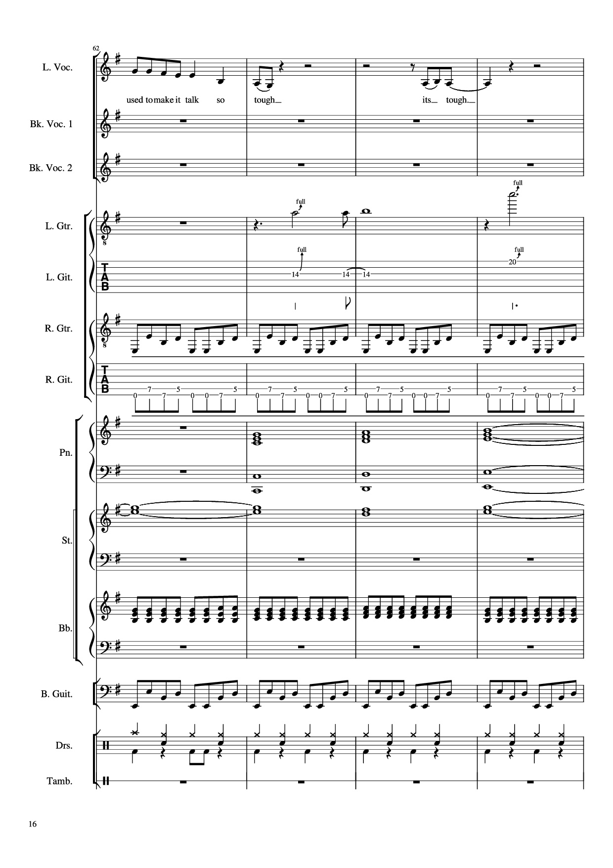 Page 16 of Sheet music PDF Piano Guitar Tab Livin