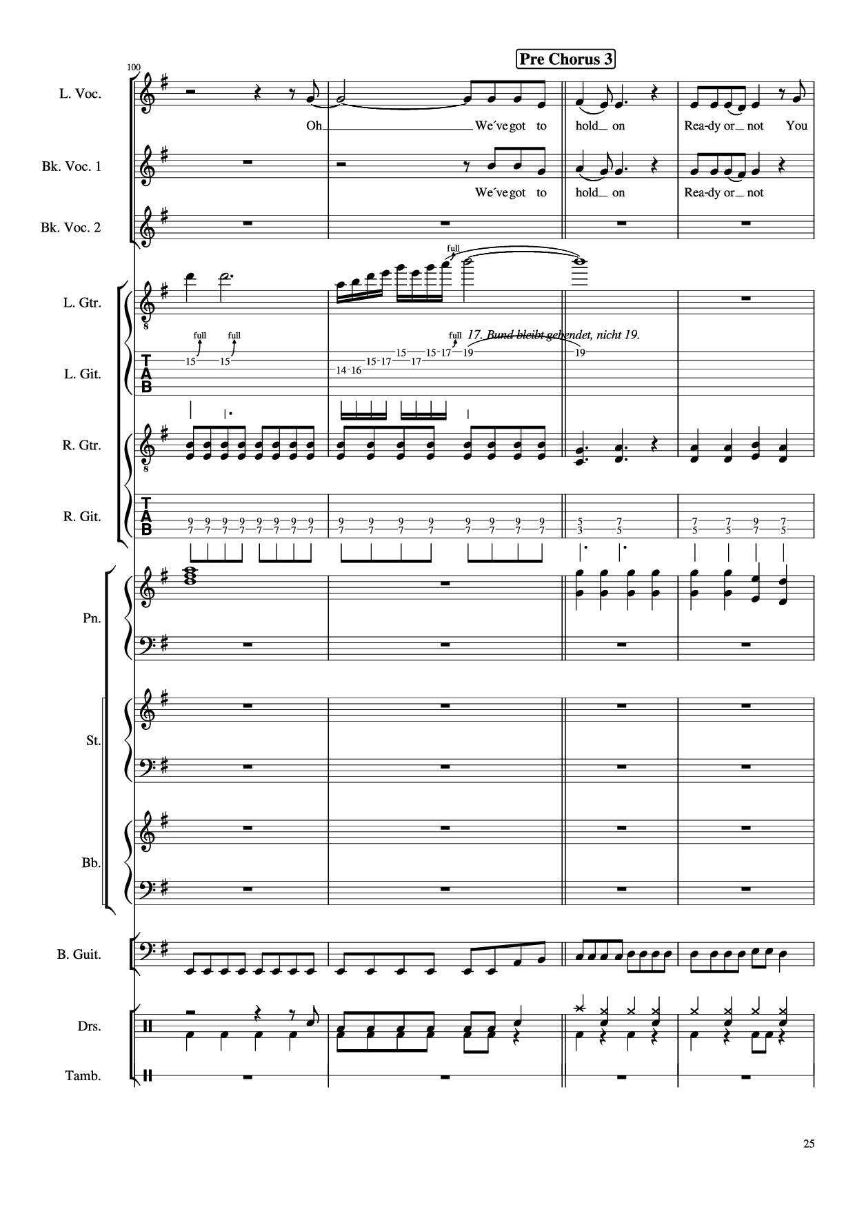 Page 25 of Sheet music PDF Piano Guitar Tab Livin