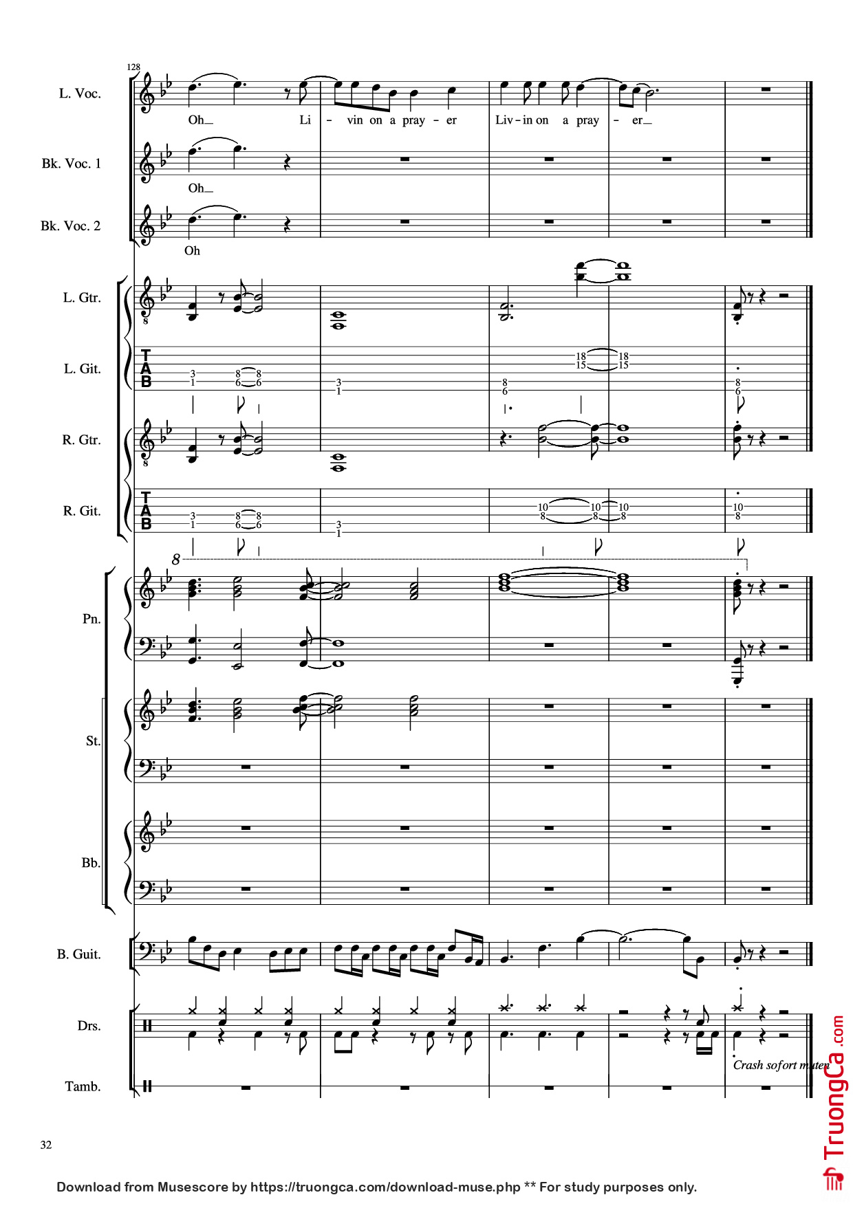 Page 32 of Sheet music PDF Piano Guitar Tab Livin