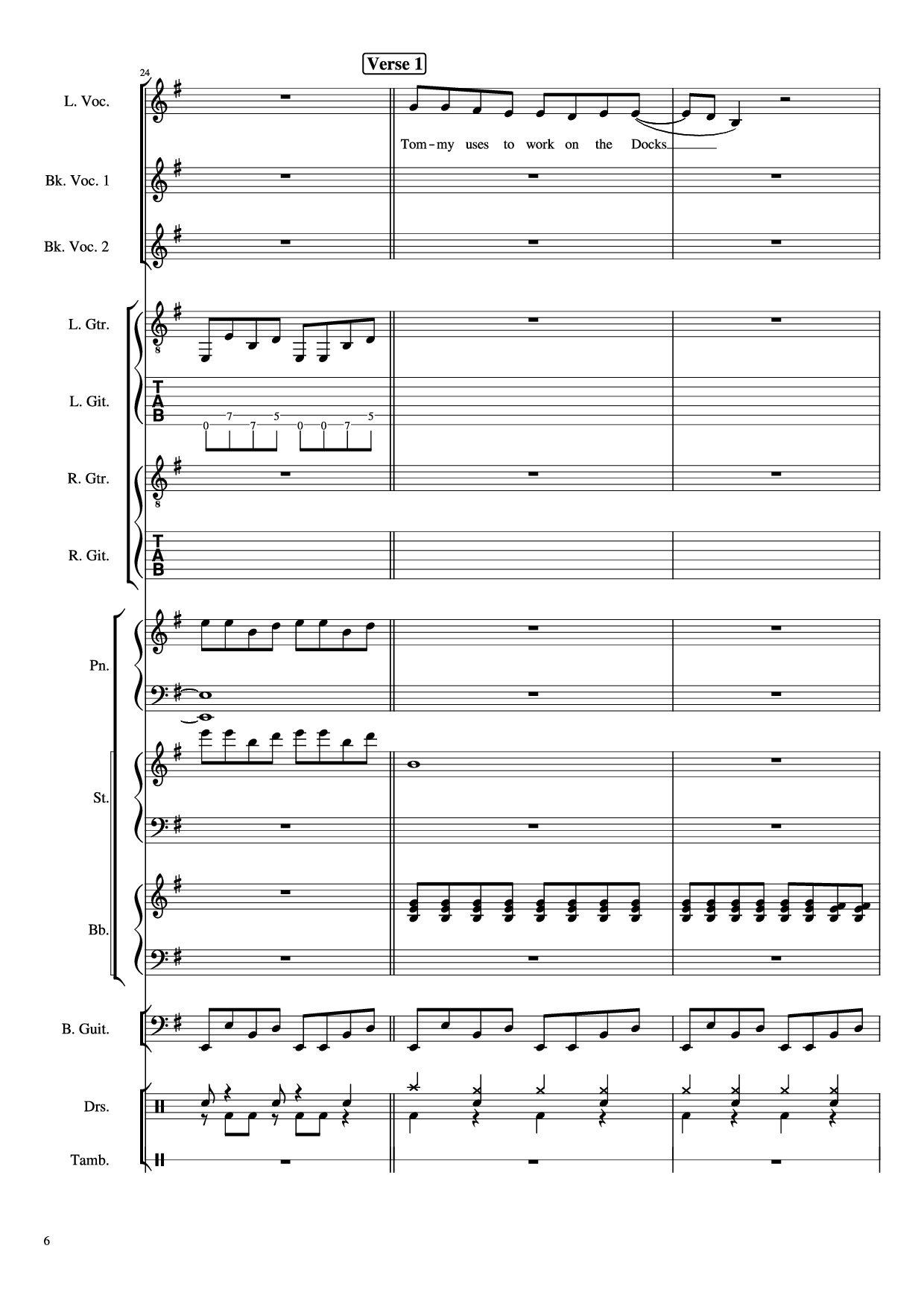 Page 6 of Sheet music PDF Piano Guitar Tab Livin