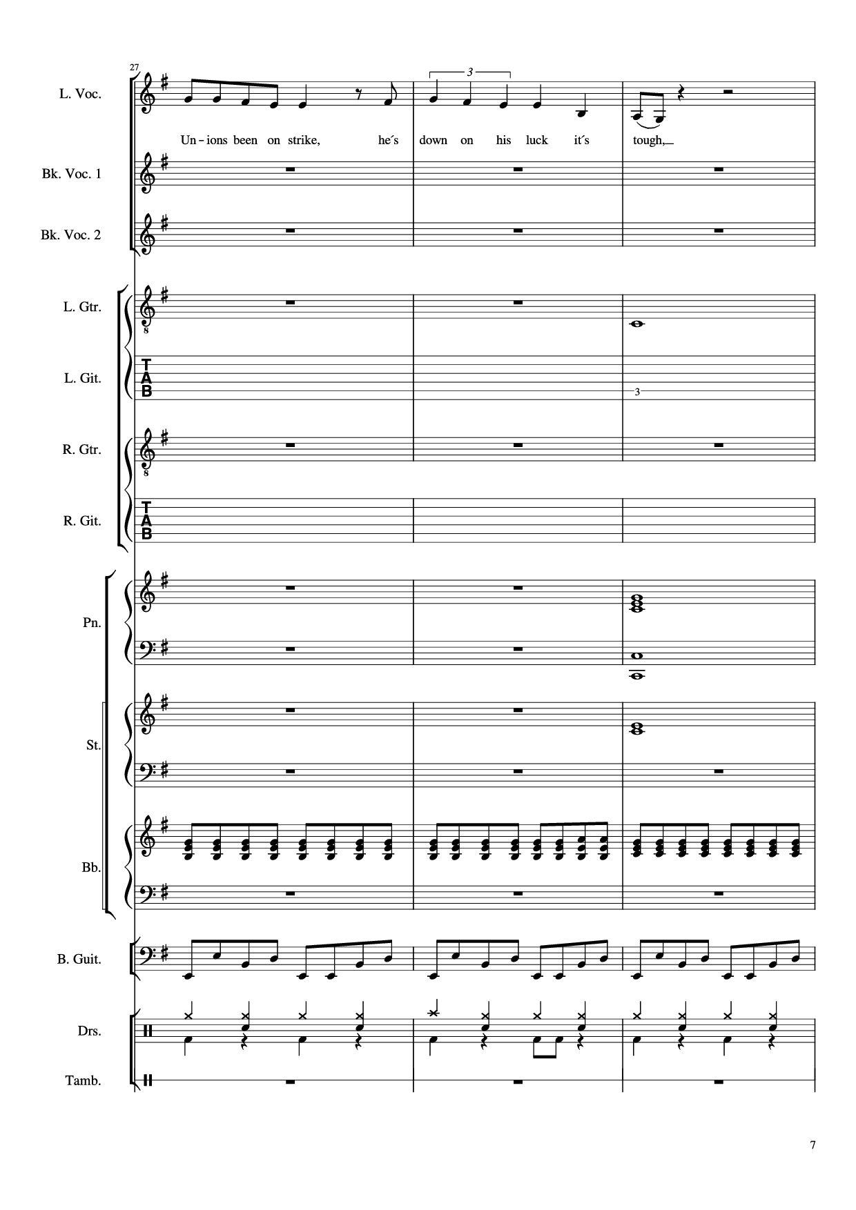 Page 7 of Sheet music PDF Piano Guitar Tab Livin