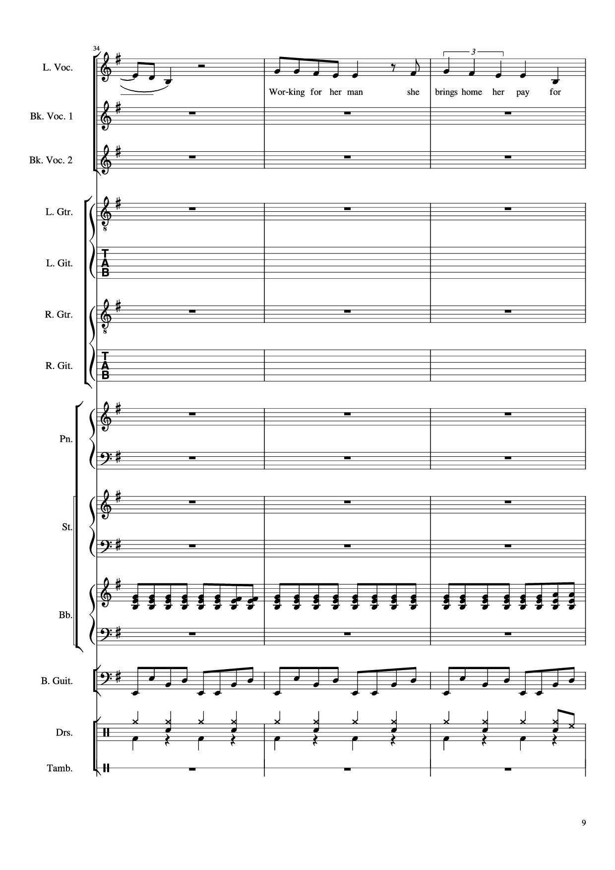 Page 9 of Sheet music PDF Piano Guitar Tab Livin