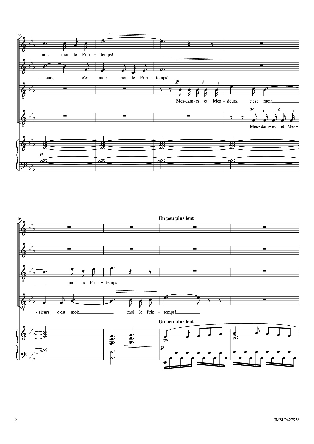 Page 2 of Sheet music PDF Piano Renouveau Piano - Lili BOULANGER