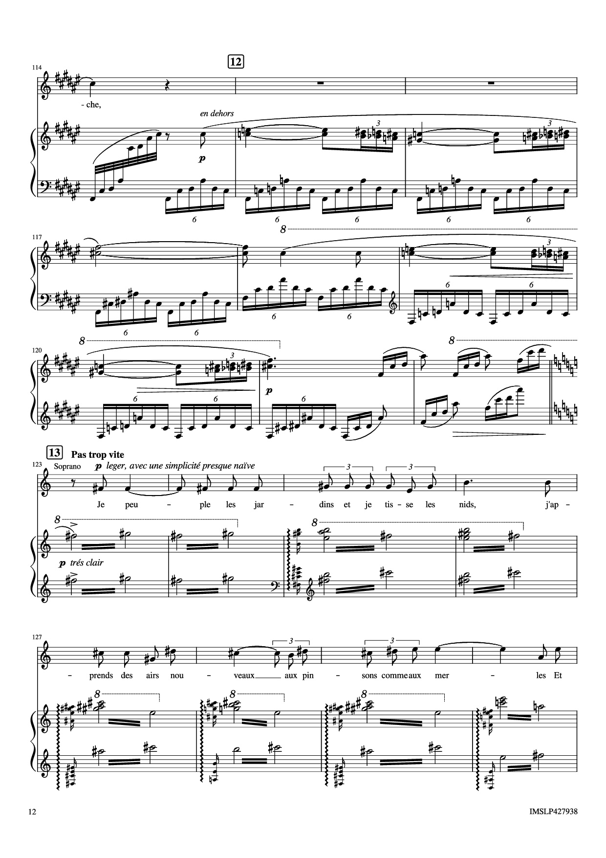 Page 12 of Sheet music PDF Piano Renouveau Piano - Lili BOULANGER