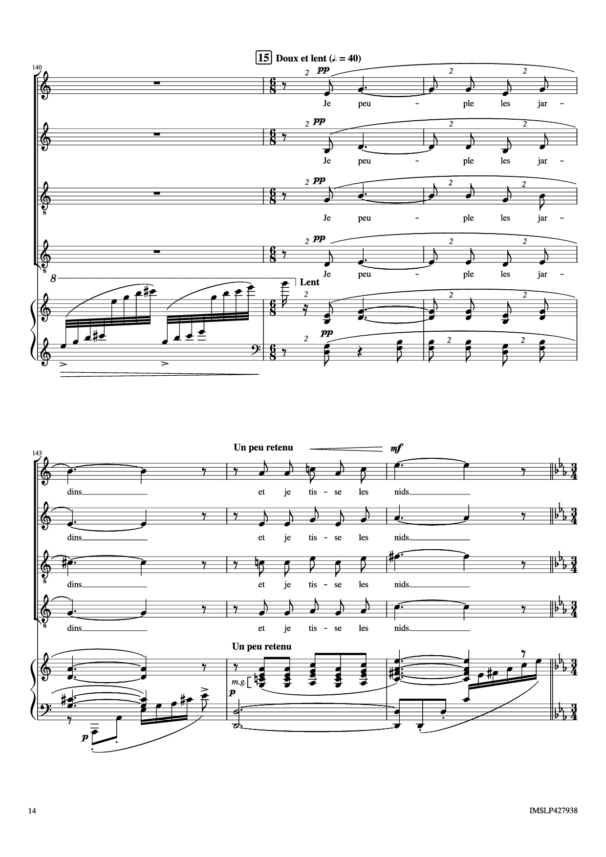 Page 14 of Sheet music PDF Piano Renouveau Piano - Lili BOULANGER