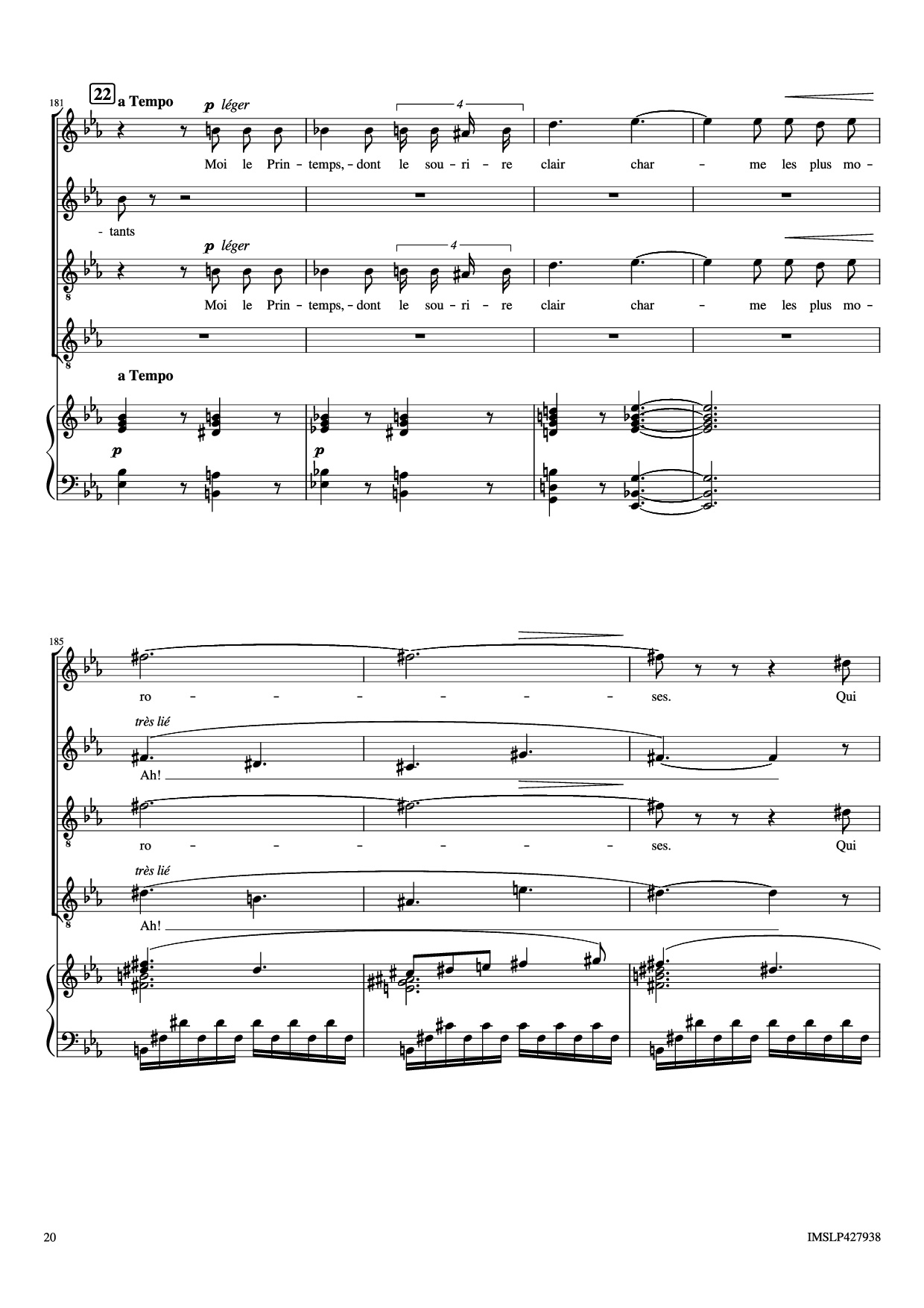Page 20 of Sheet music PDF Piano Renouveau Piano - Lili BOULANGER