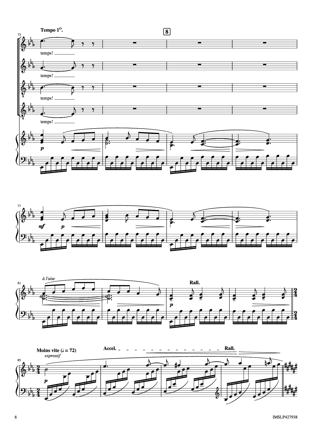 Page 8 of Sheet music PDF Piano Renouveau Piano - Lili BOULANGER