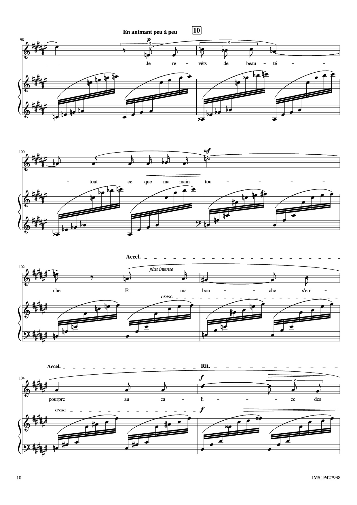 Page 10 of Sheet music PDF Piano Renouveau Piano - Lili BOULANGER