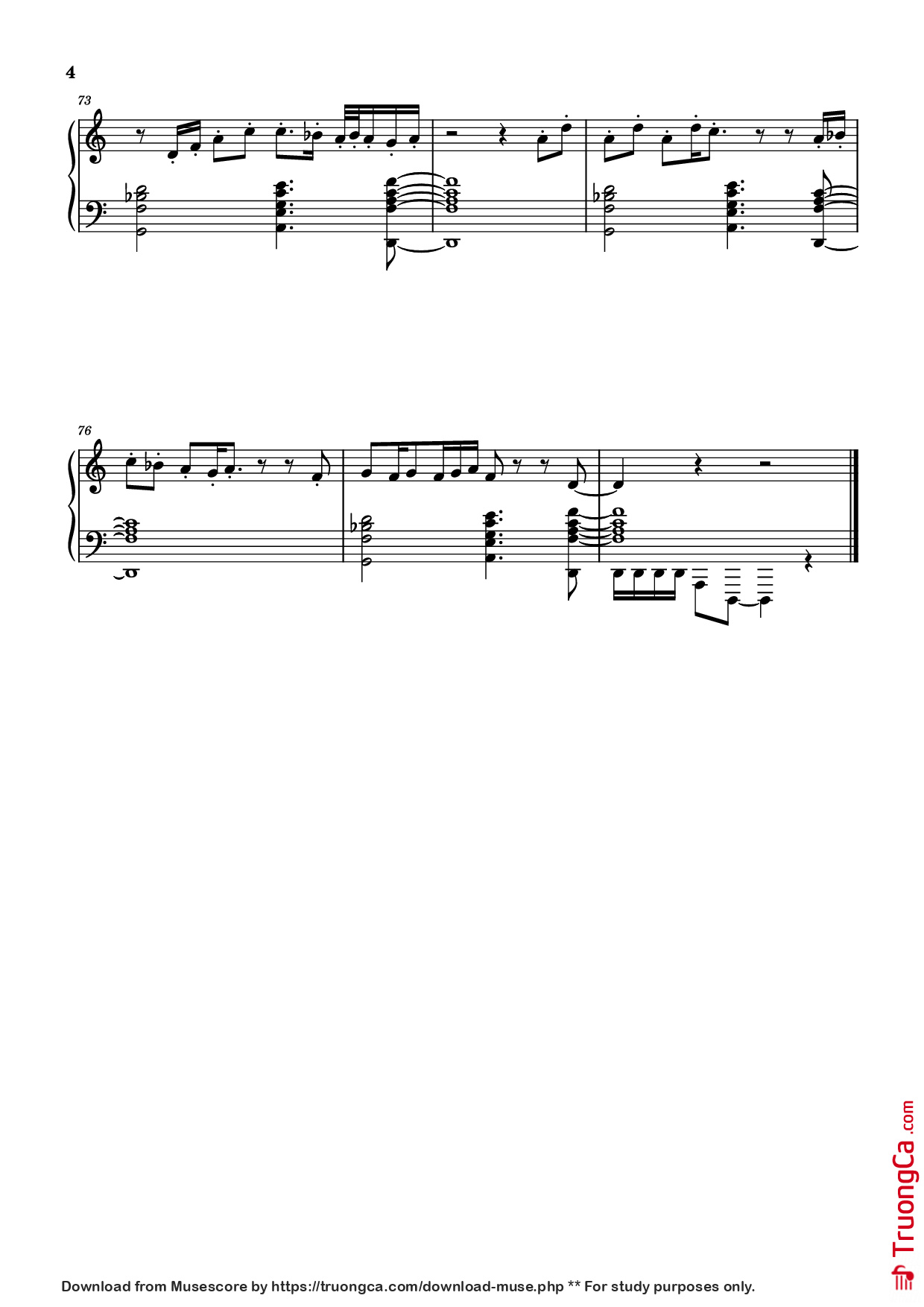 Page 4 of Sheet music PDF Piano Stronger Than Me Piano - Undefined