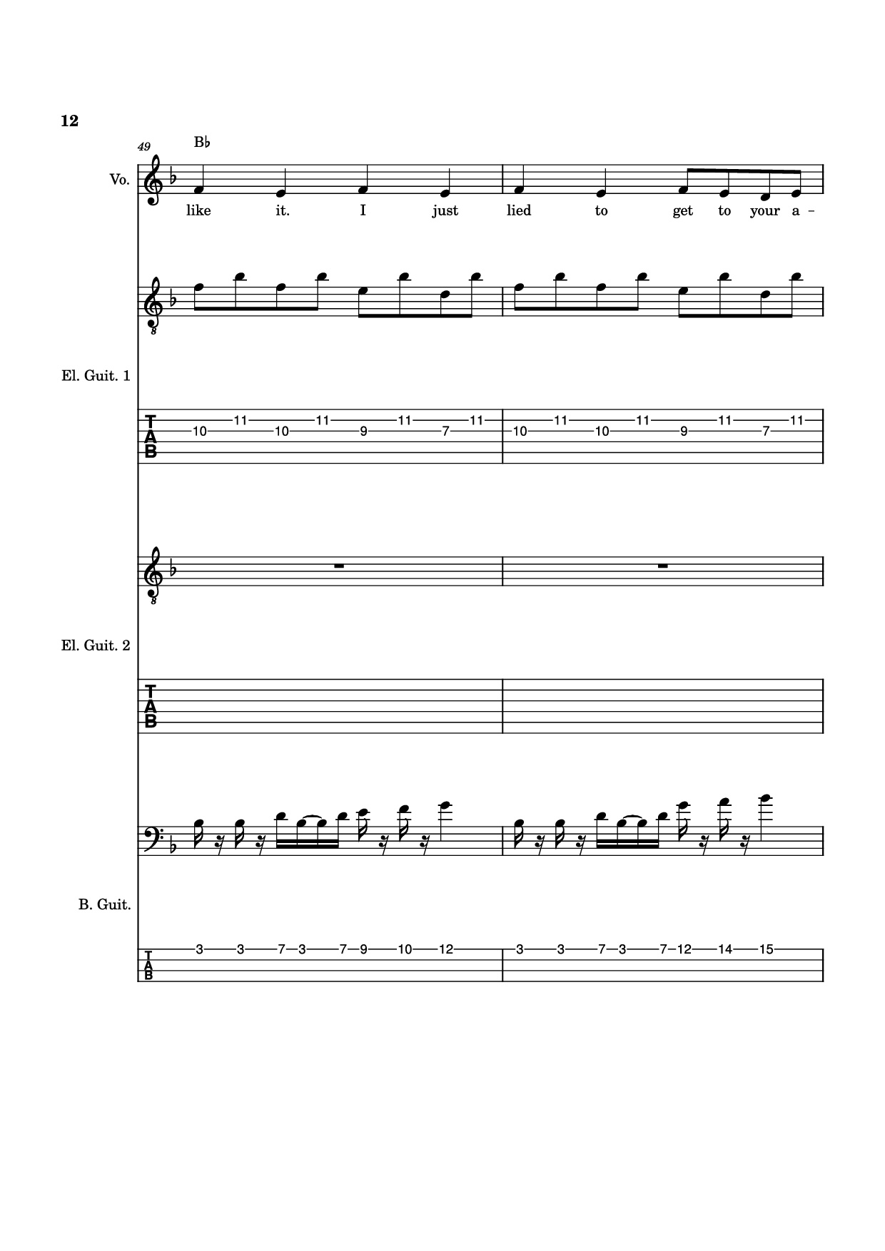 Page 12 of Sheet music PDF Guitar Tab Is this it Guitar TAB - The Strokes