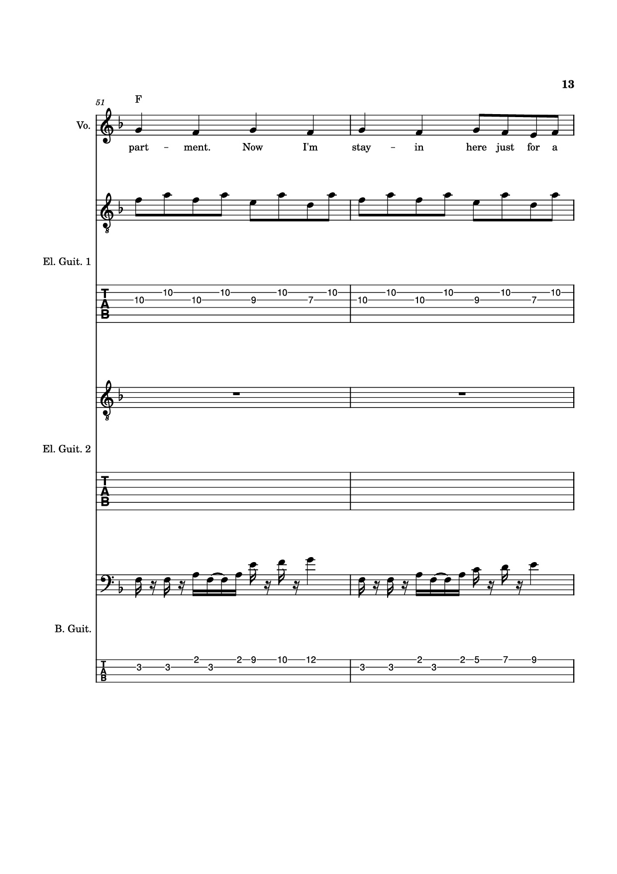 Page 13 of Sheet music PDF Guitar Tab Is this it Guitar TAB - The Strokes