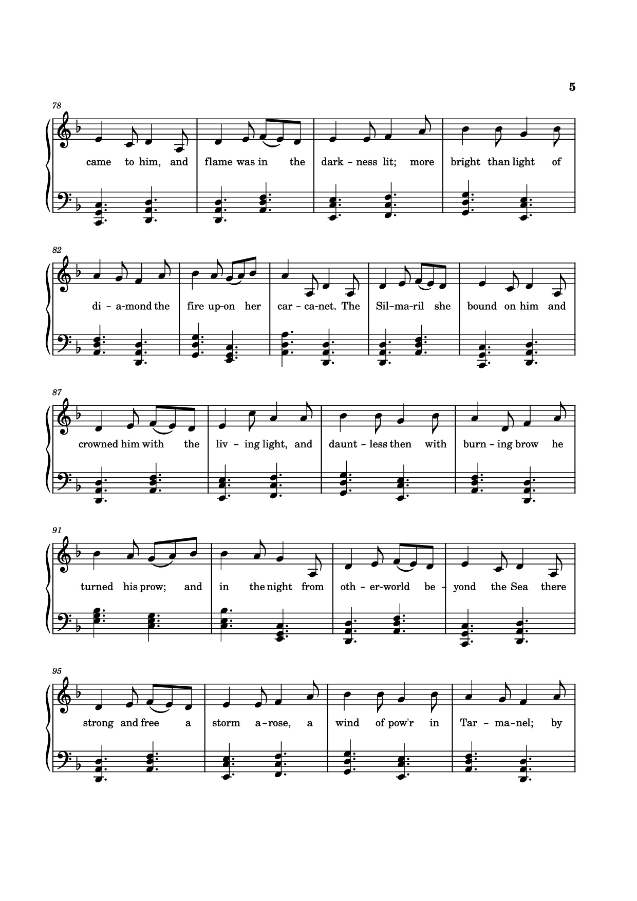 Page 5 of Sheet music PDF The Tale of Eärendel Piano - Music Bee