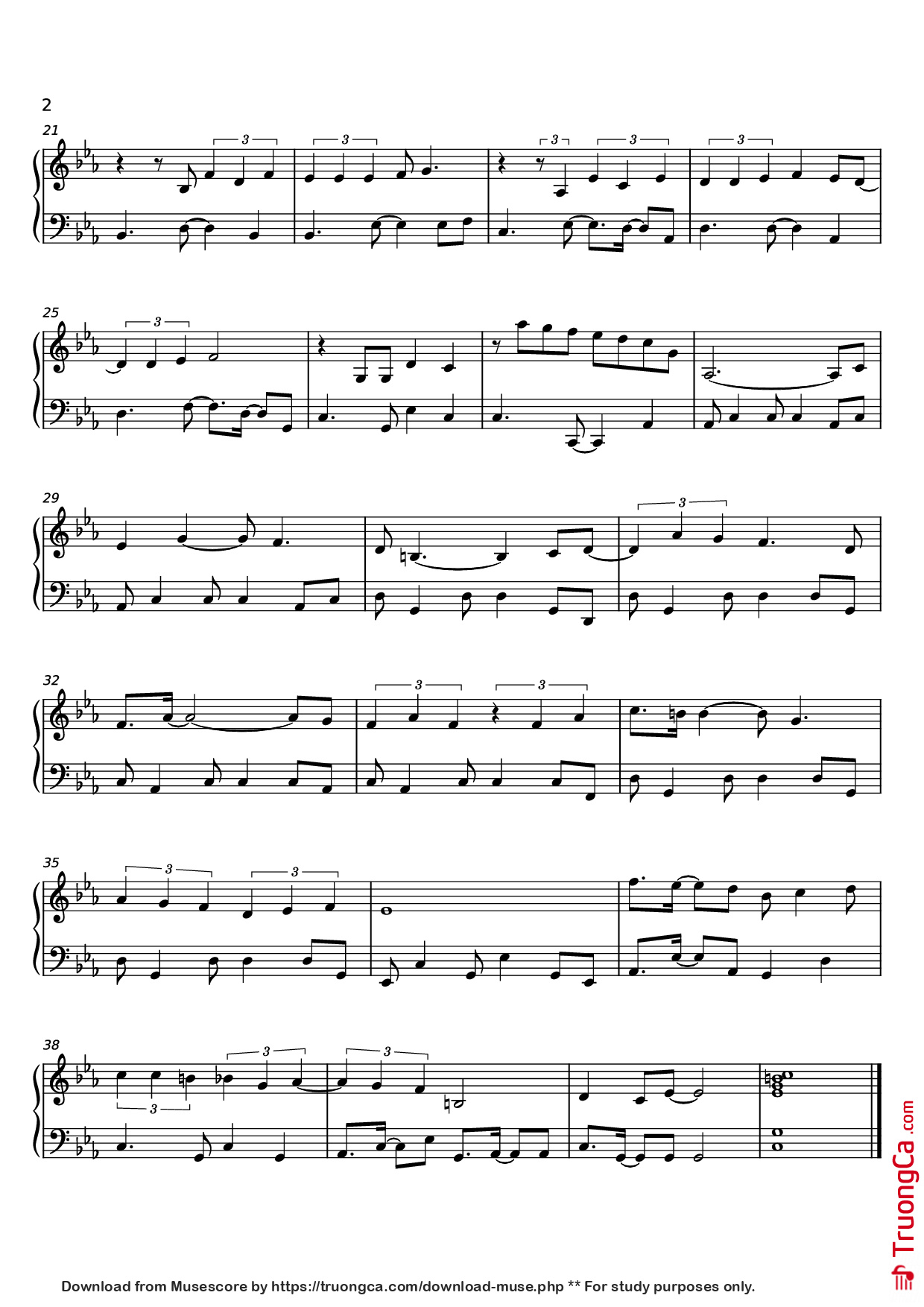 Page 2 of Sheet music PDF Piano TUYO Piano - Rodrigo Amarante