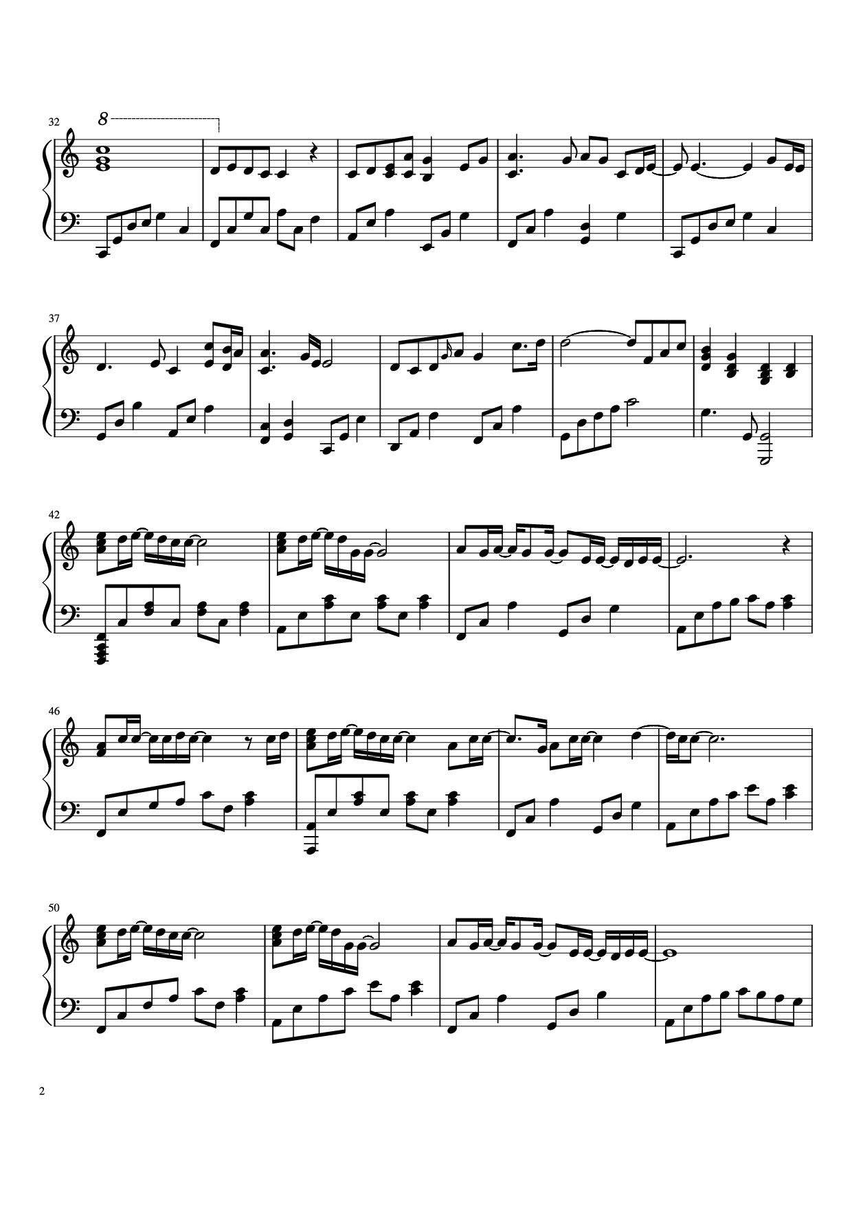 Page 2 of Sheet music PDF Piano Photo of My Mind Piano - Crash Landing on You Soundtrack