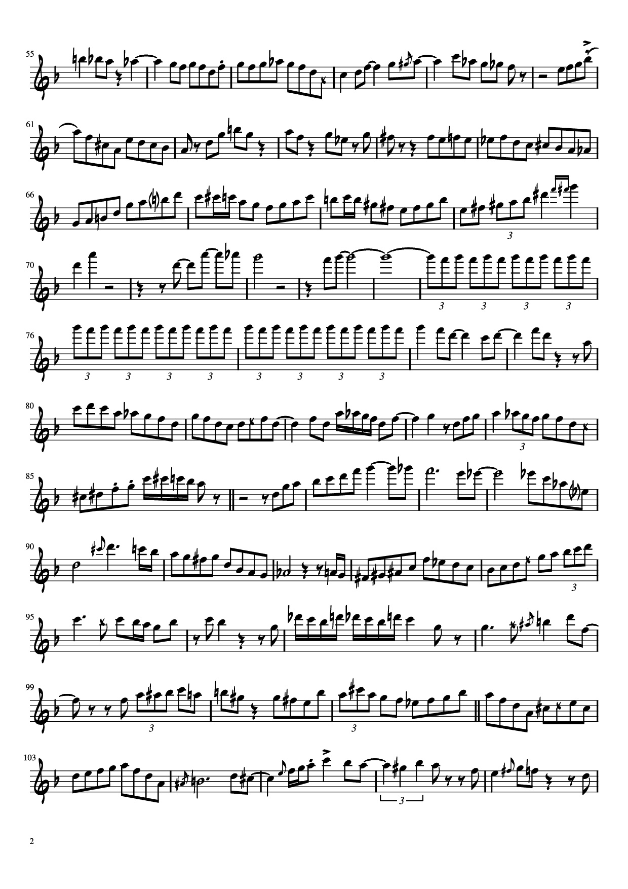 Page 2 of Sheet music PDF Moanin