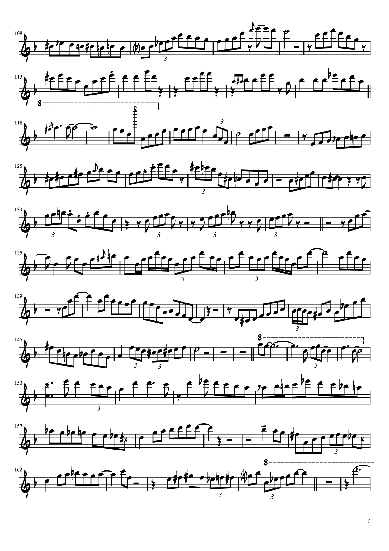 Page 3 of Sheet music PDF Moanin