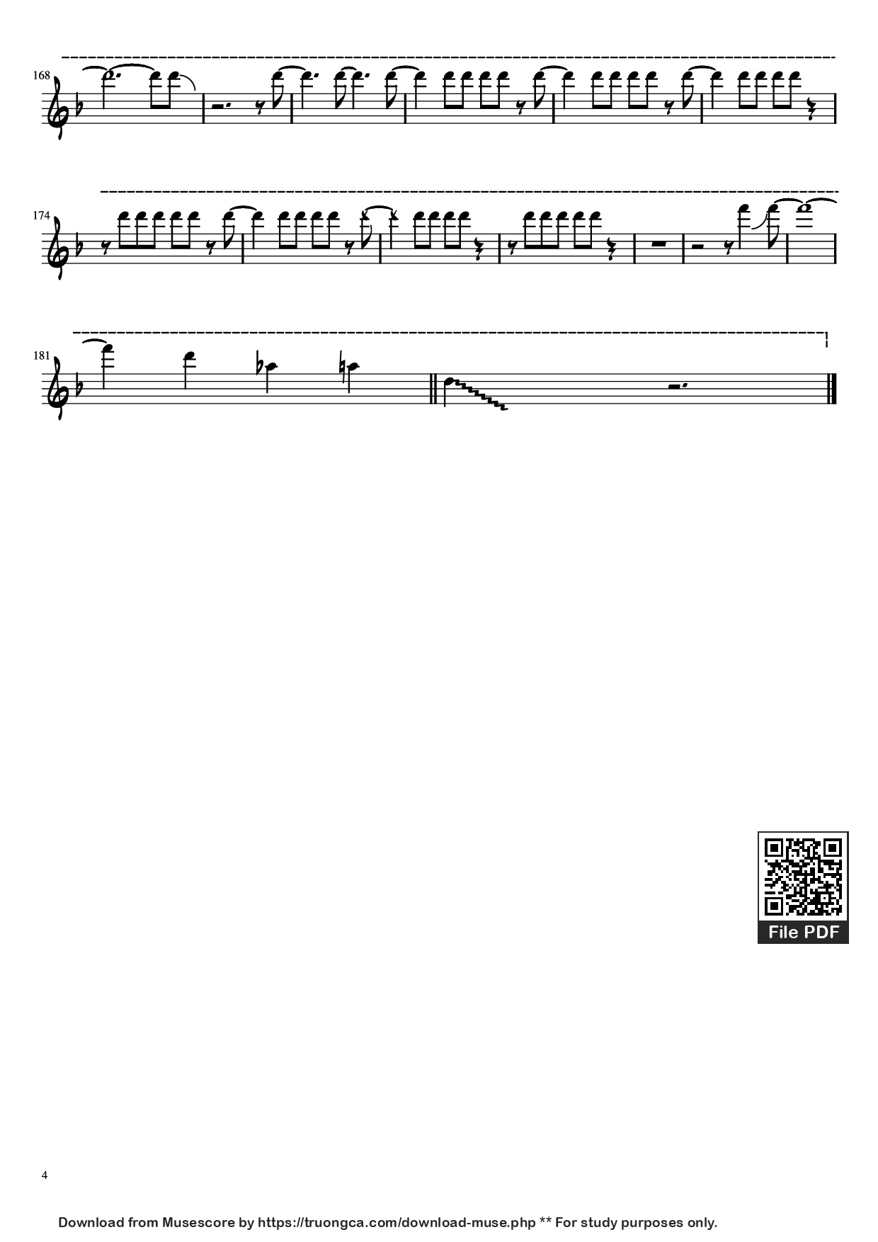 Page 4 of Sheet music PDF Moanin