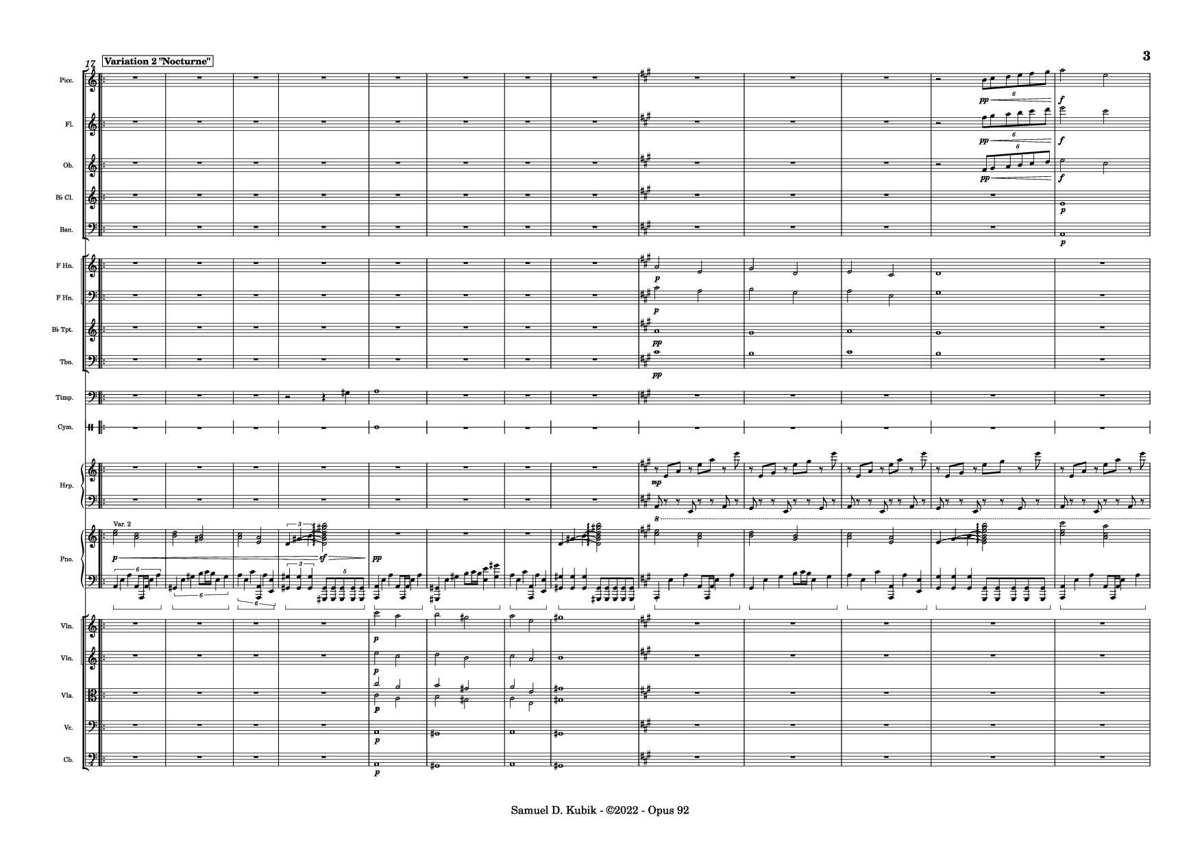 Page 3 of Sheet music PDF Piano Tetris Theme Variations Piano - Samuel D. Kubik