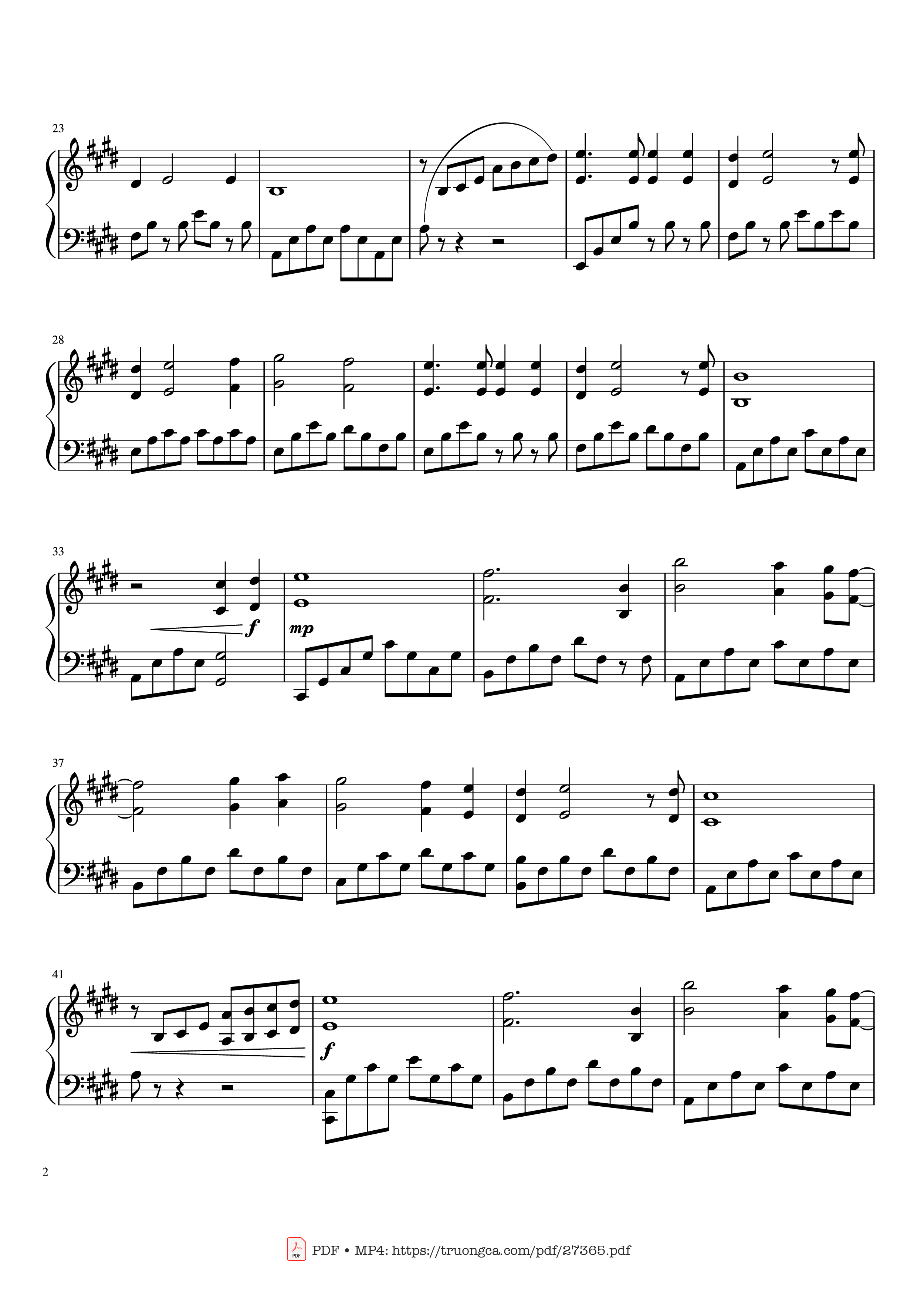 Page 2 of Sheet music PDF Piano My Heart Will Go On Piano - Céline Dion