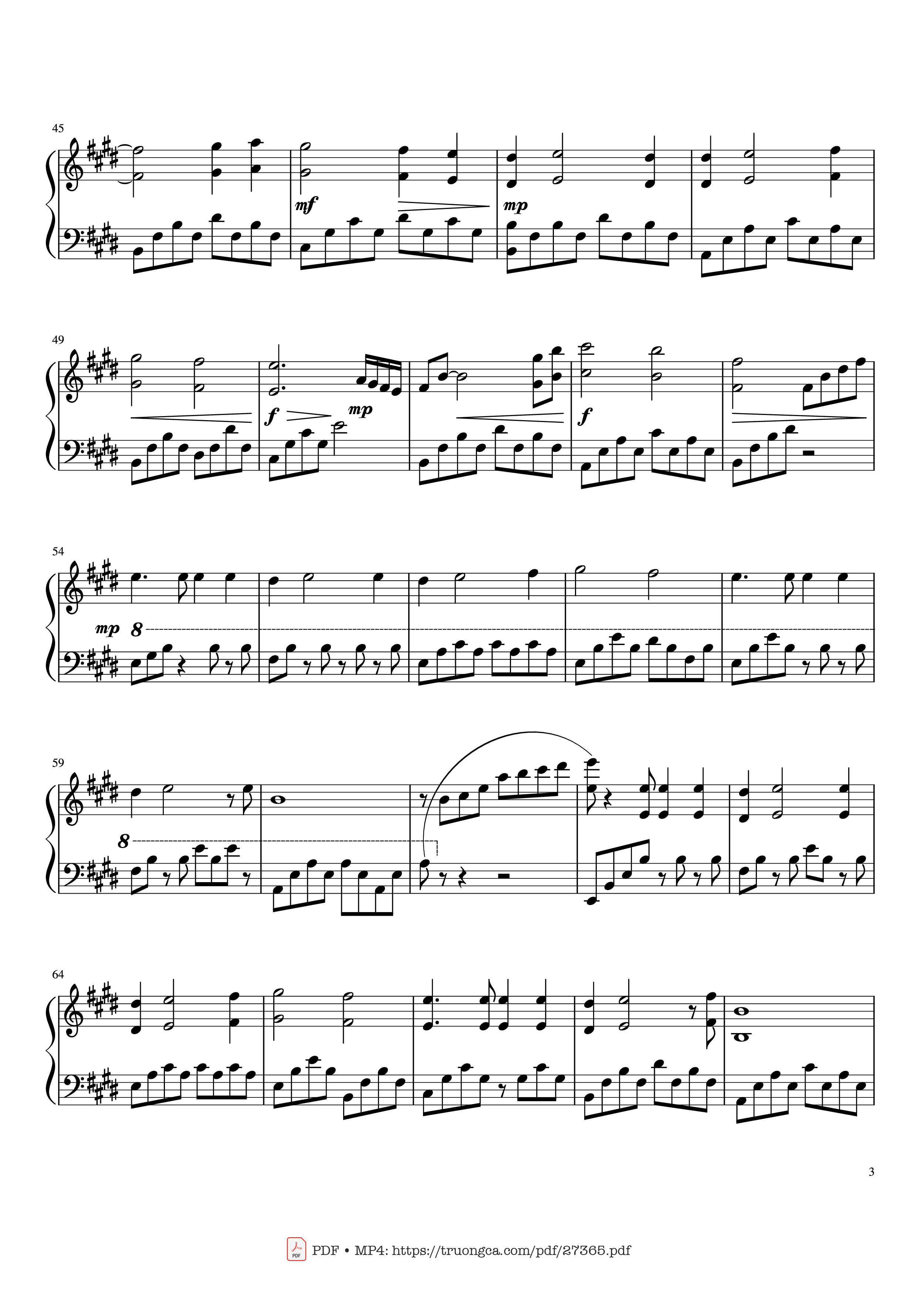 Page 3 of Sheet music PDF Piano My Heart Will Go On Piano - Céline Dion
