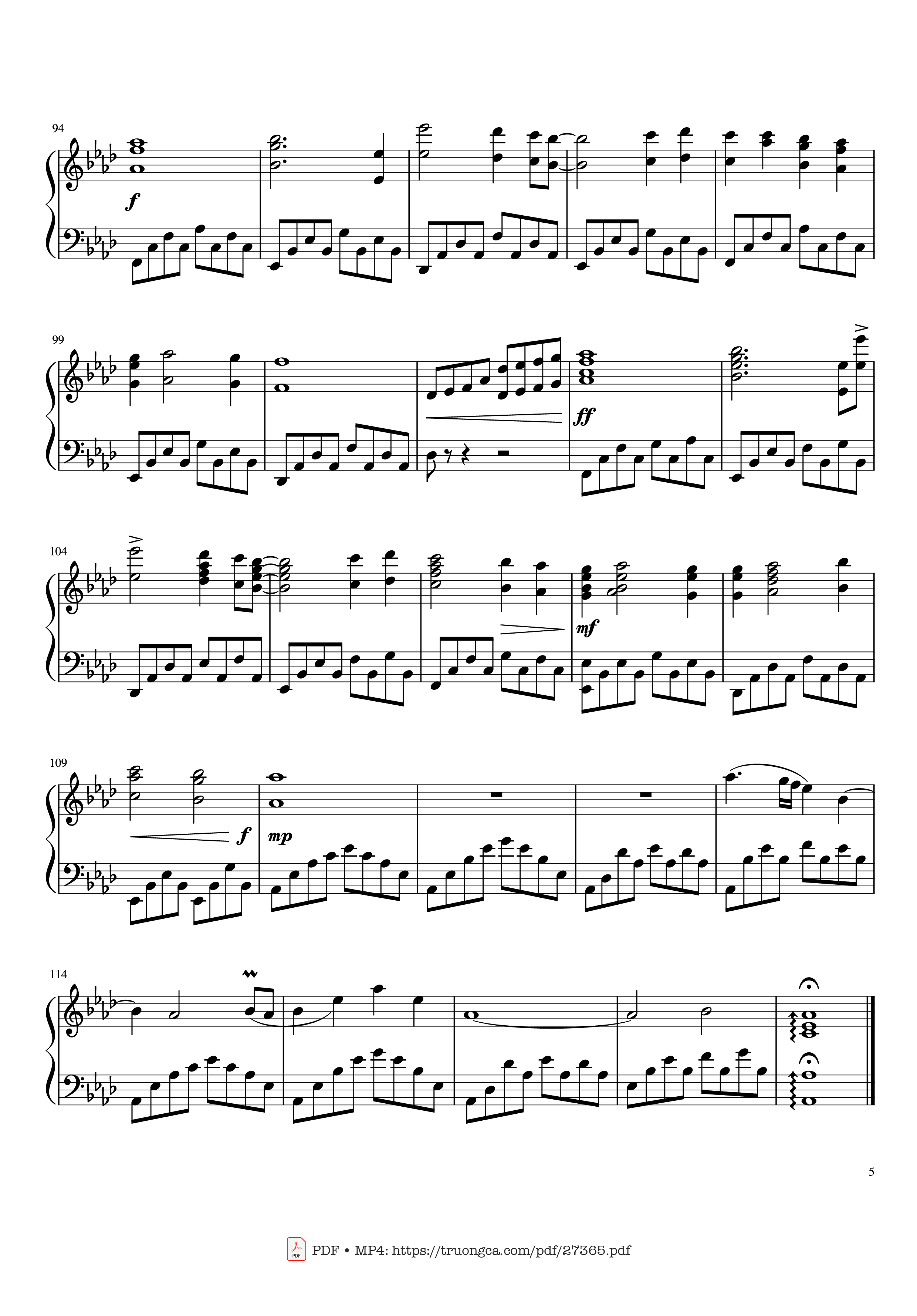 Page 5 of Sheet music PDF Piano My Heart Will Go On Piano - Céline Dion