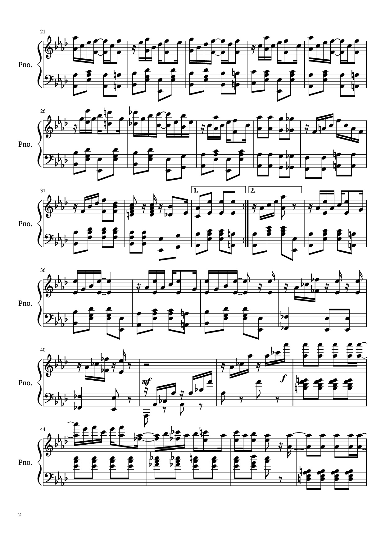 Page 2 of Sheet music PDF Piano Maple Leaf Rag Piano - Scott Joplin