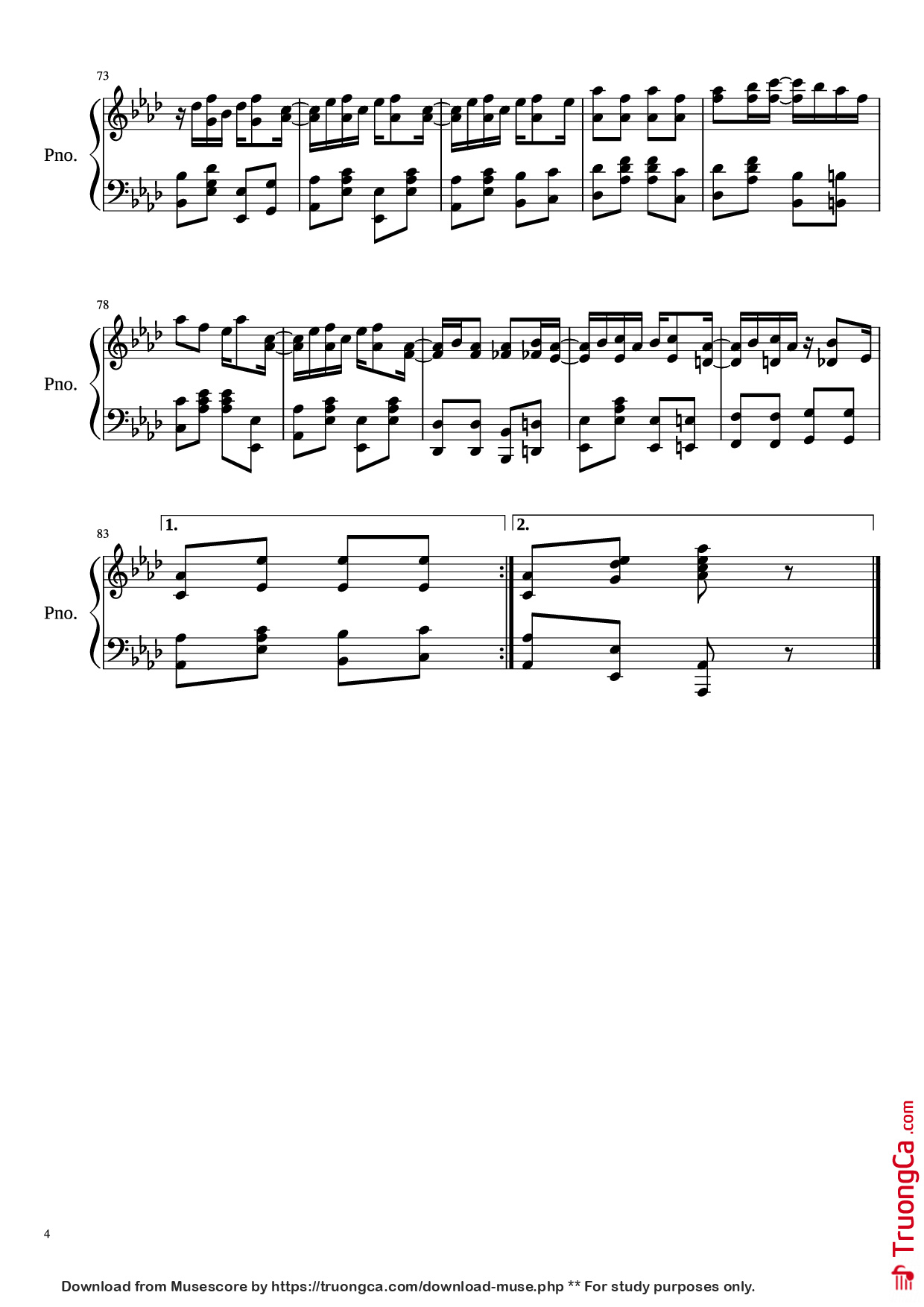 Page 4 of Sheet music PDF Piano Maple Leaf Rag Piano - Scott Joplin