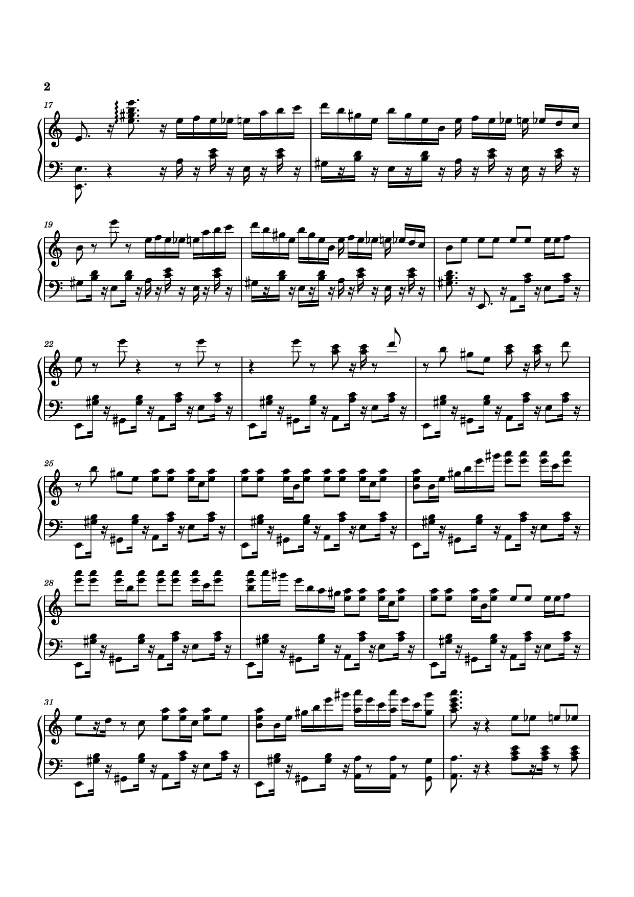 Page 2 of Sheet music PDF Piano Mashle OP thing Piano - Undefined