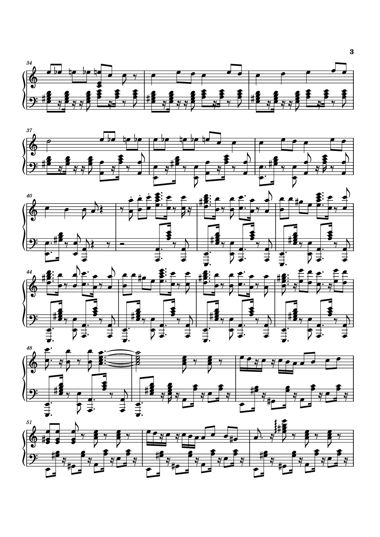 Page 3 of Sheet music PDF Piano Mashle OP thing Piano - Undefined
