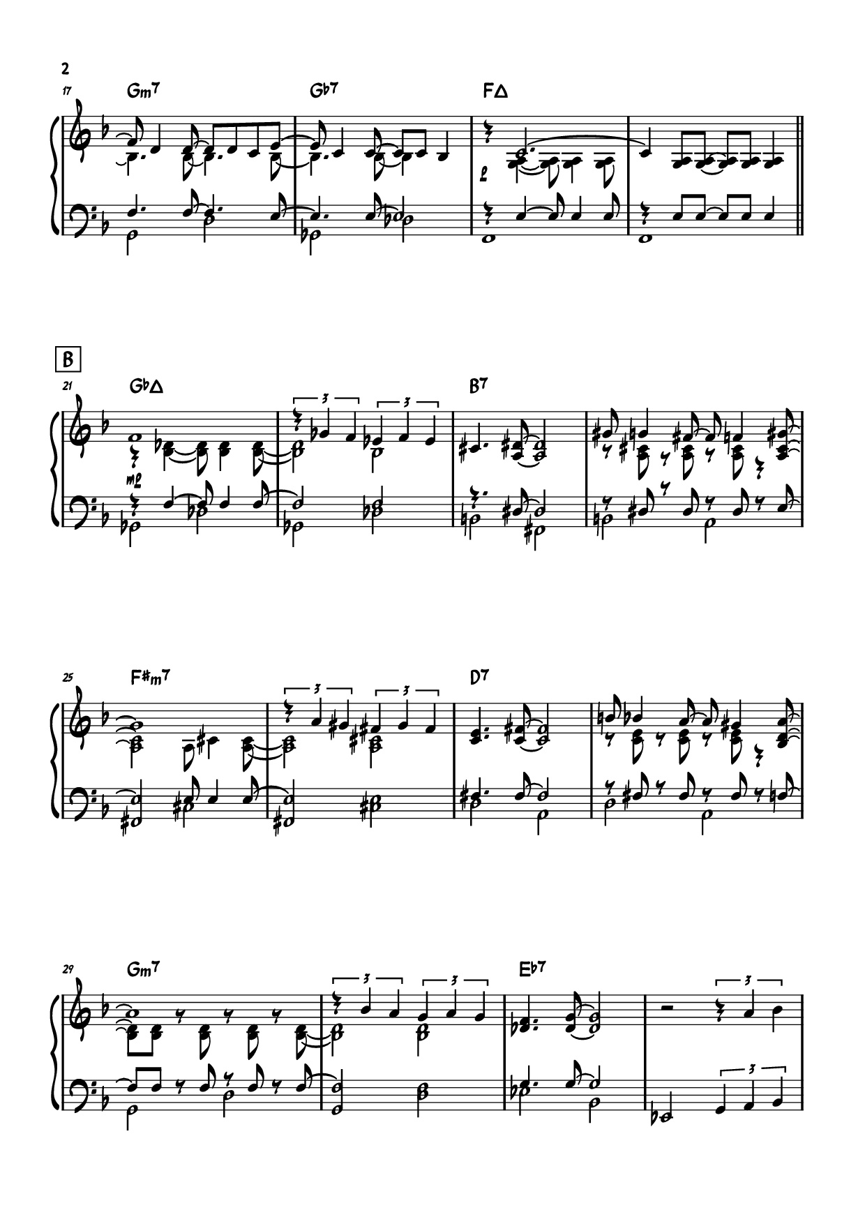 Page 2 of Sheet music PDF Piano The Girl From Ipanema Piano - Written by