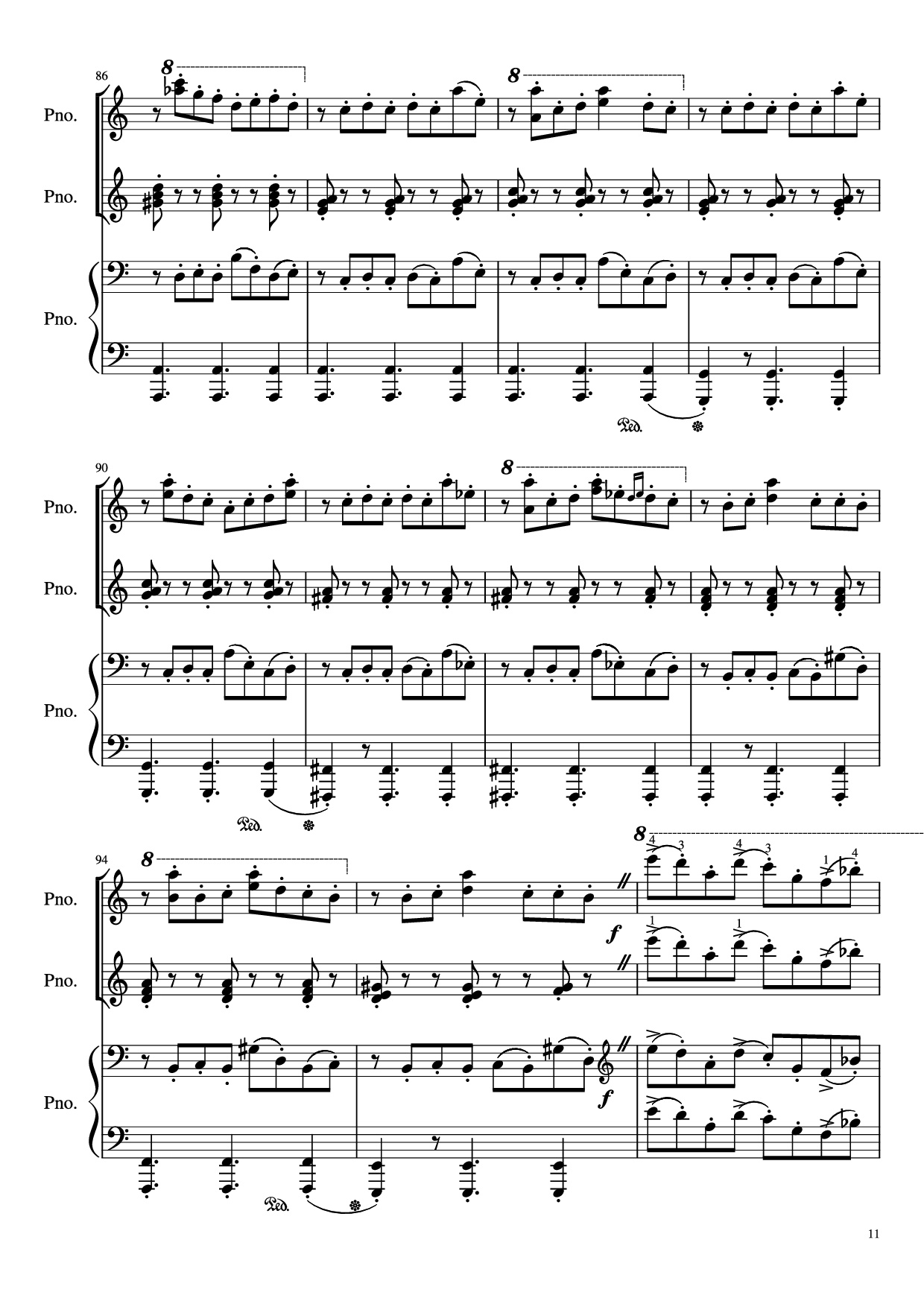 Page 11 of Sheet music PDF Piano Libertango (piano duet) - Astor Piazzolla