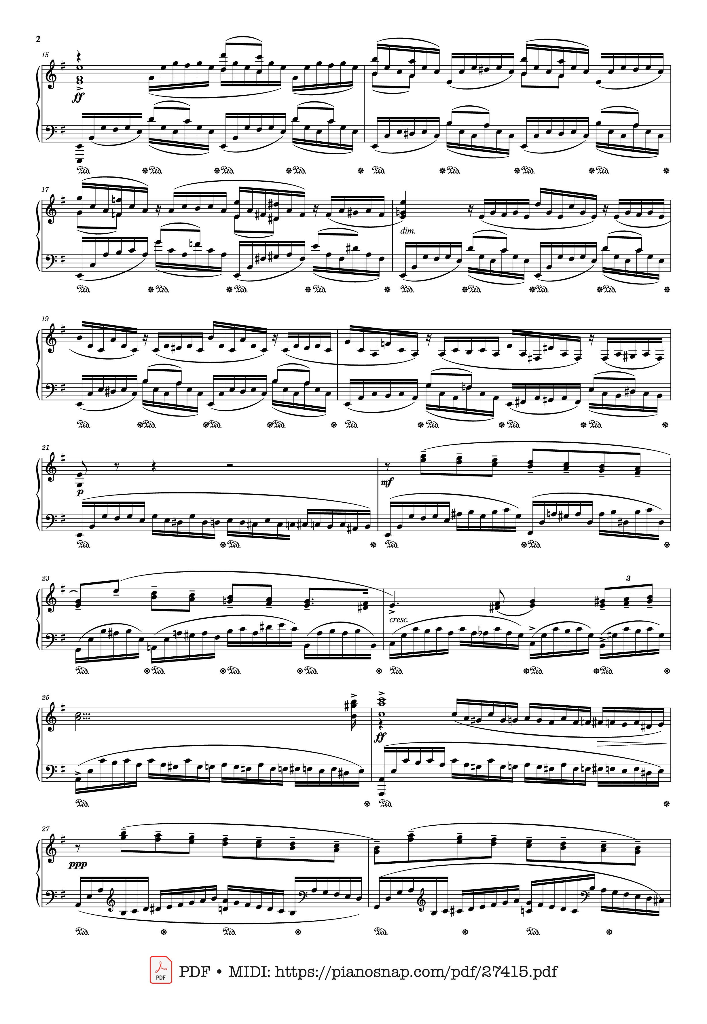 Page 2 of Sheet music PDF Piano Moment Musicaux - Op.16 No.4 Piano - Sergei Rachmaninoff