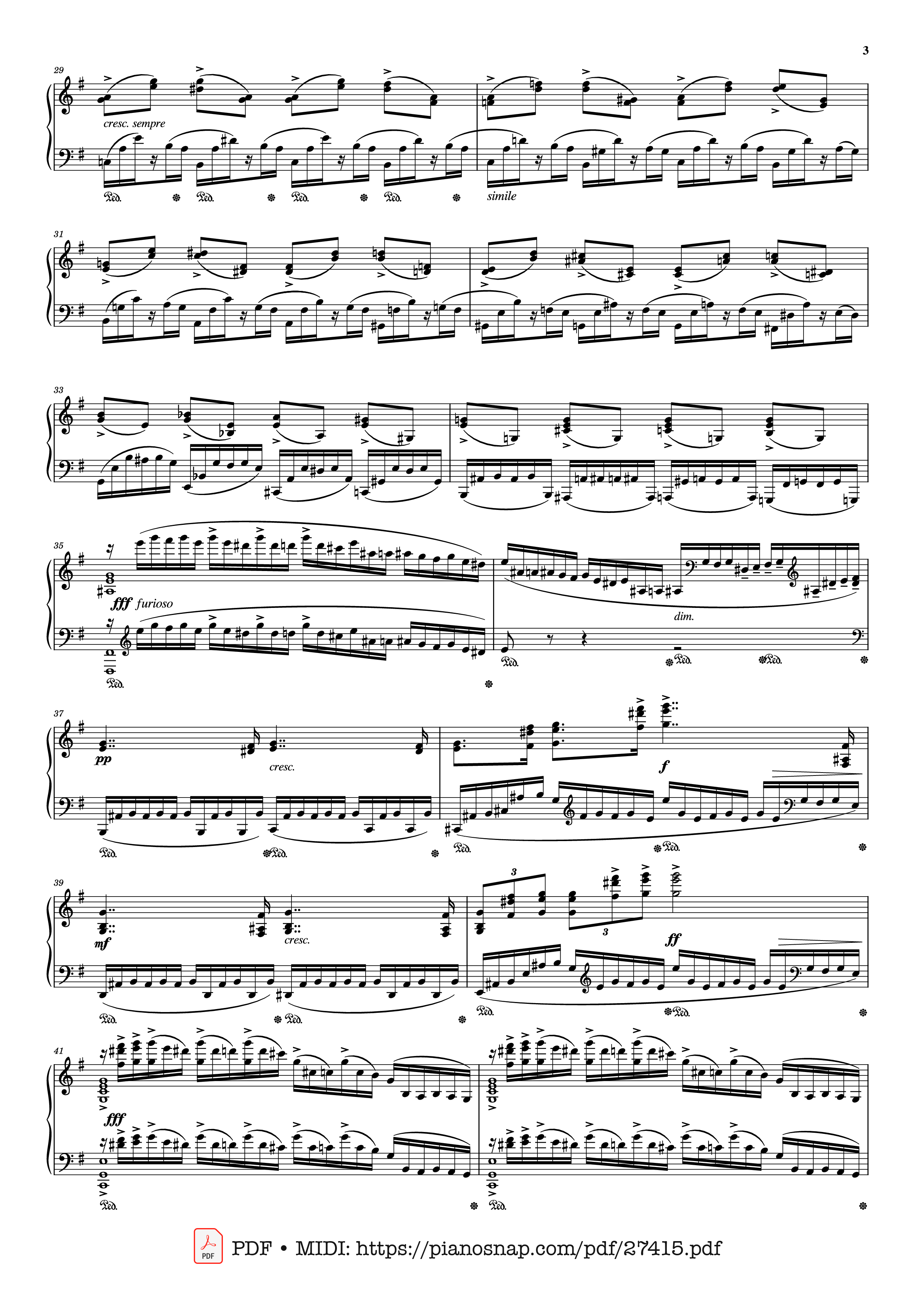 Page 3 of Sheet music PDF Piano Moment Musicaux - Op.16 No.4 Piano - Sergei Rachmaninoff
