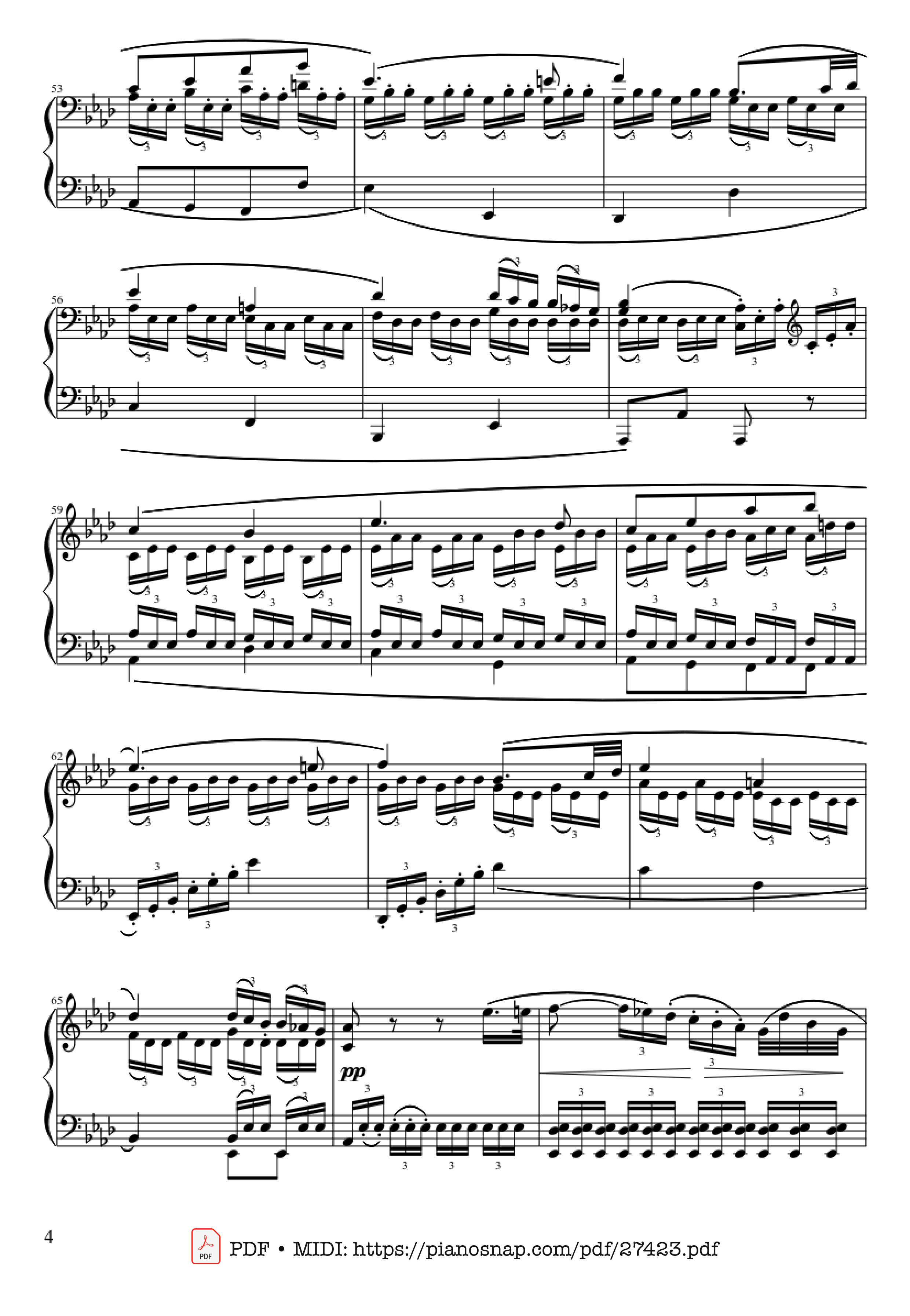 Page 4 of Sheet music PDF Piano Sonate No. 8, Pathétique Piano - Ludwig van Beethoven
