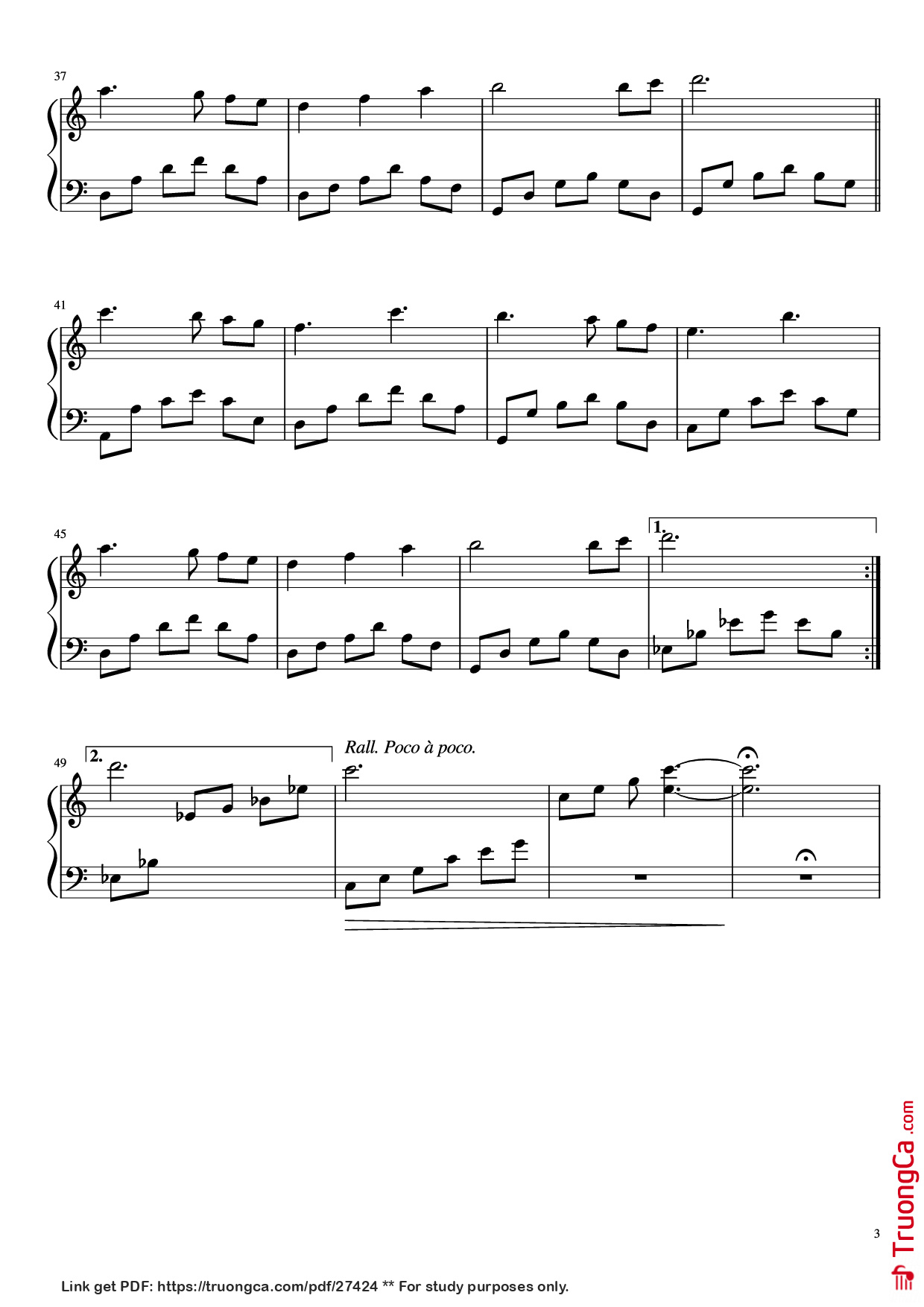 Page 3 of Sheet music PDF Piano Vale Golden OST - Motoi Sakuraba
