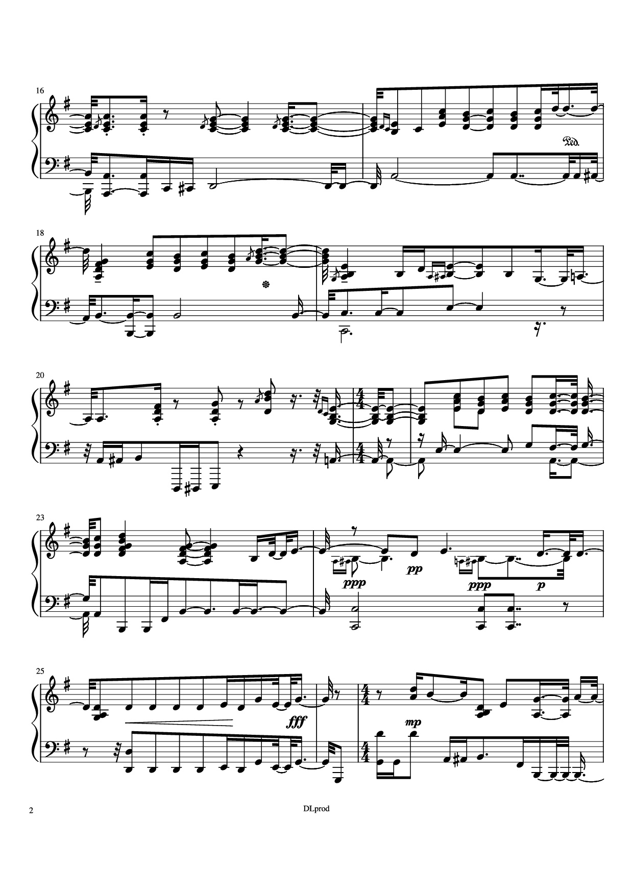 Page 2 of Sheet music PDF Piano Man in the miror Piano - Love-nsky